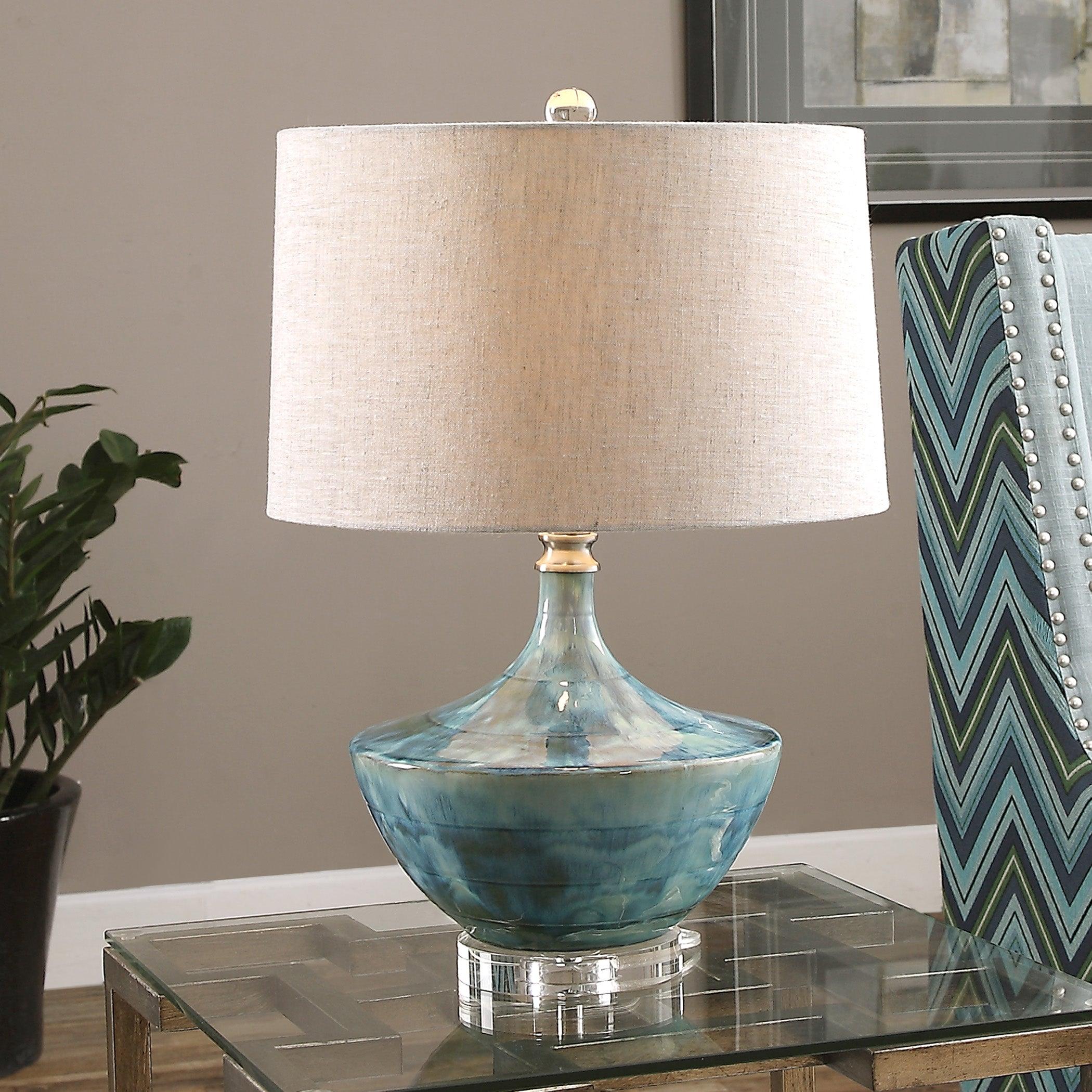 Chasida Blue Ceramic Lamp - Remutear