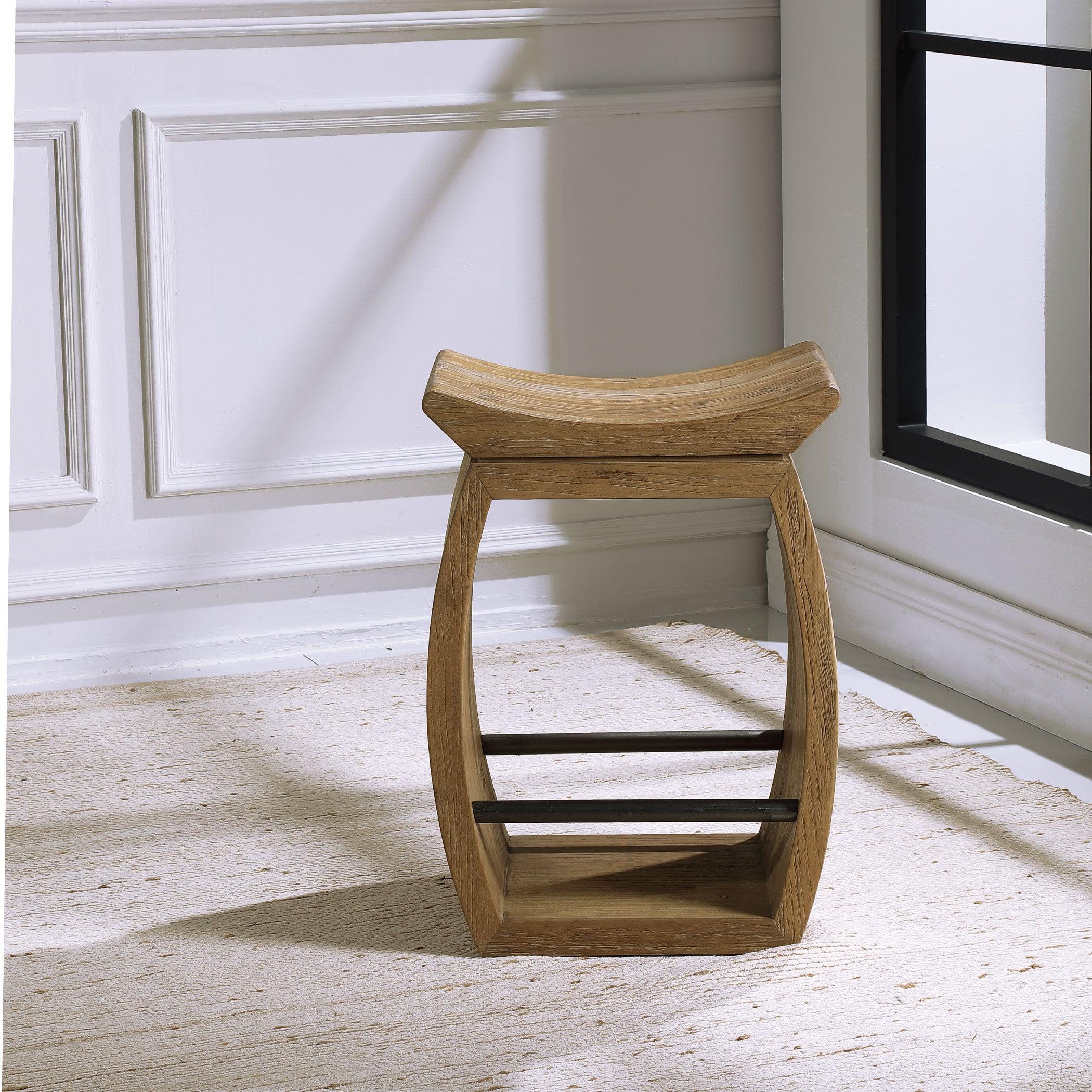 CONNOR MODERN WOOD COUNTER STOOL - Remutear
