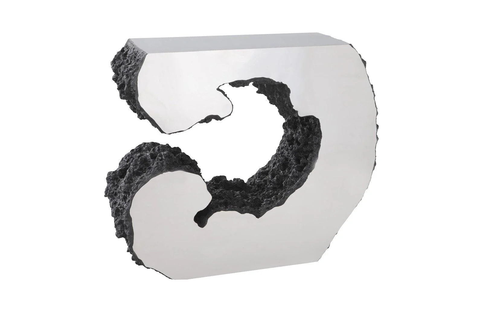 Lava Console Table, Stainless Steel - Remutear