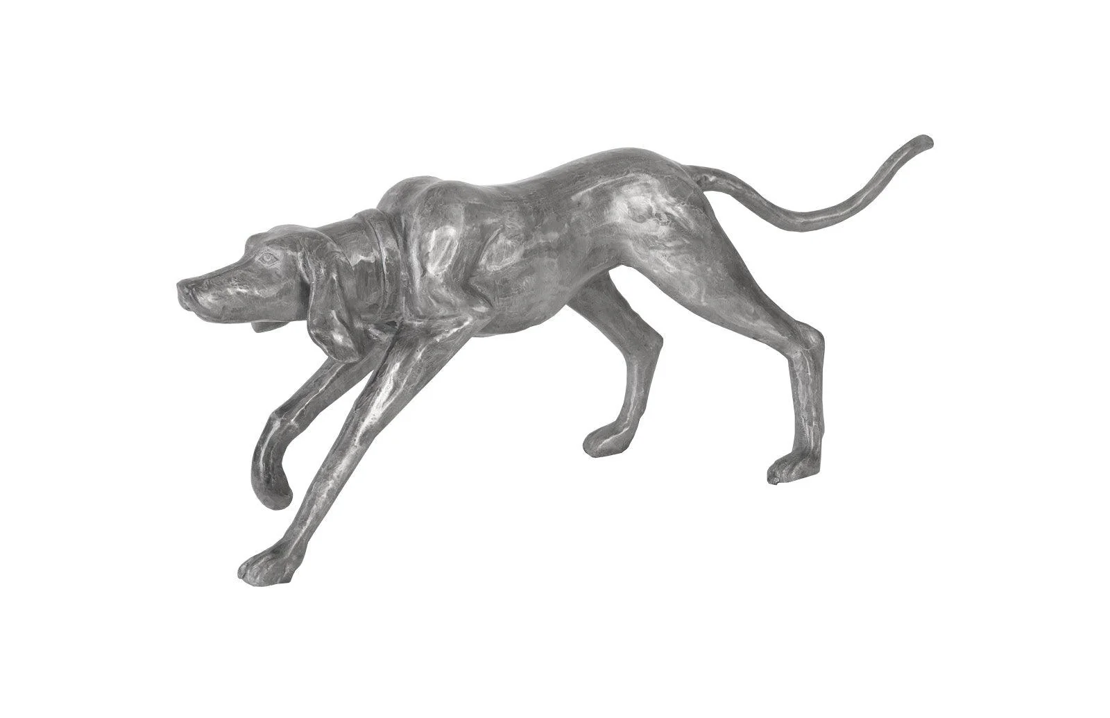 Walking Dog Sculpture, Black/Silver, Aluminum - Remutear