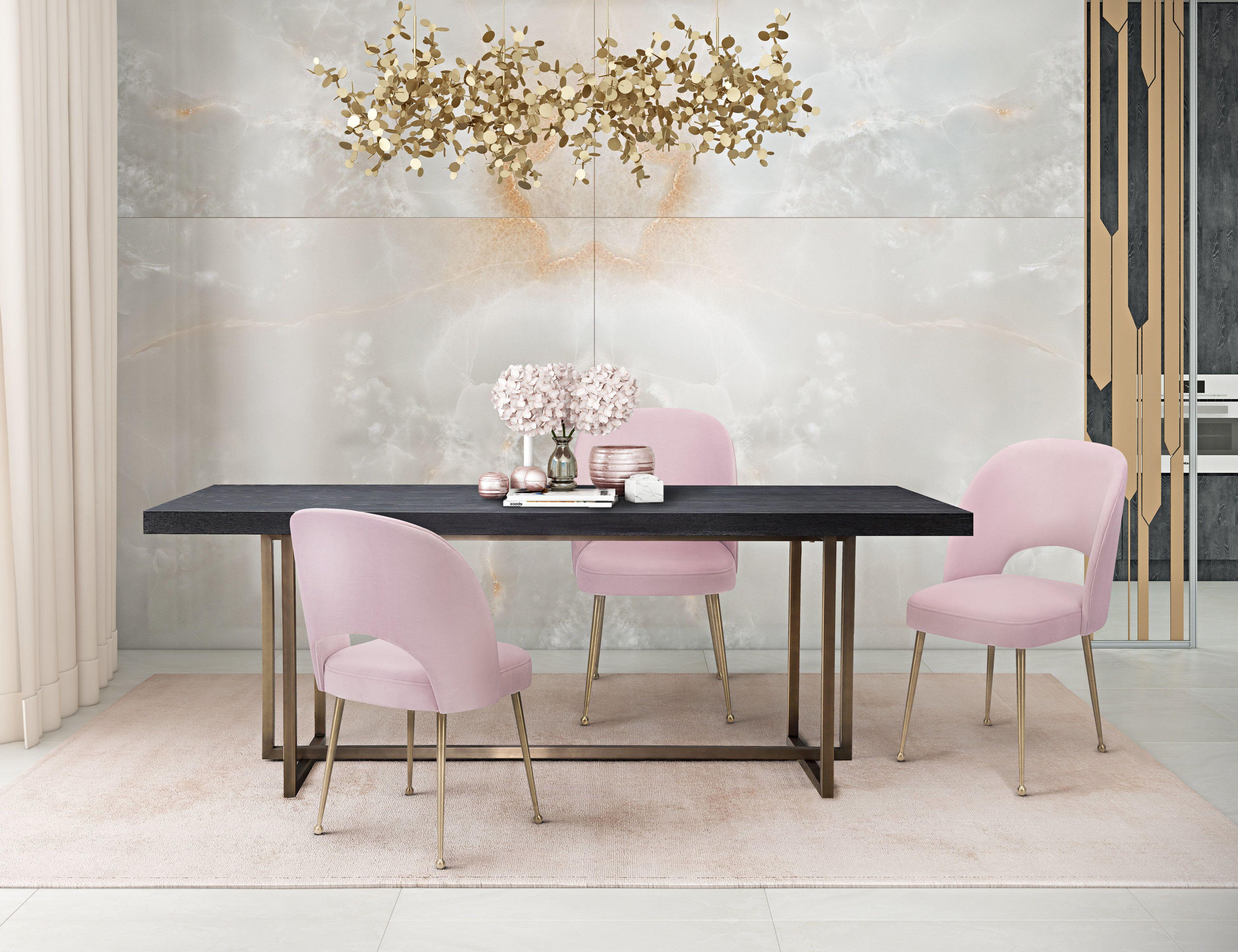 Swell Blush Velvet Chair - Remutear