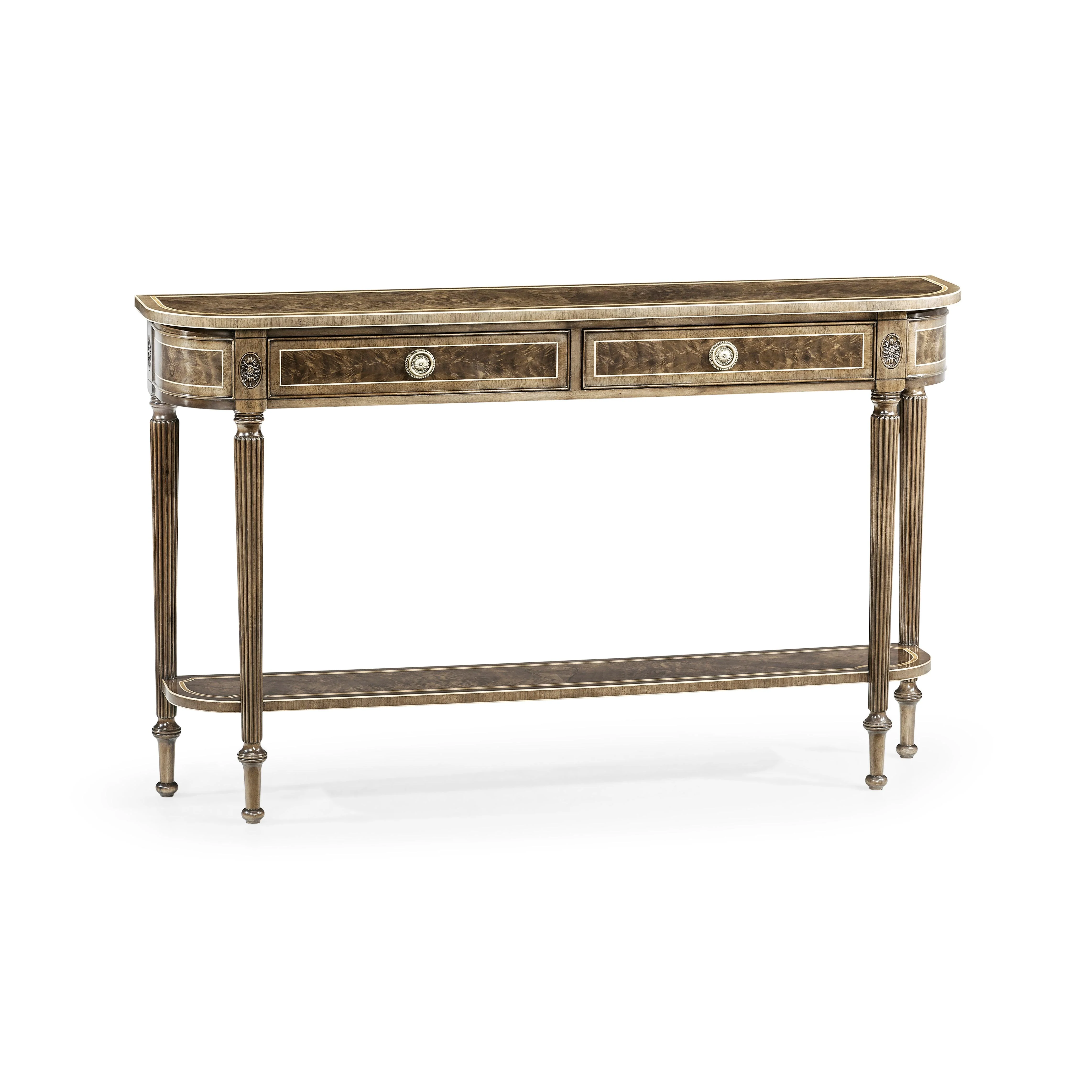 Buckingham Classic Regency Style Bleached Mahogany Console Table - Remutear