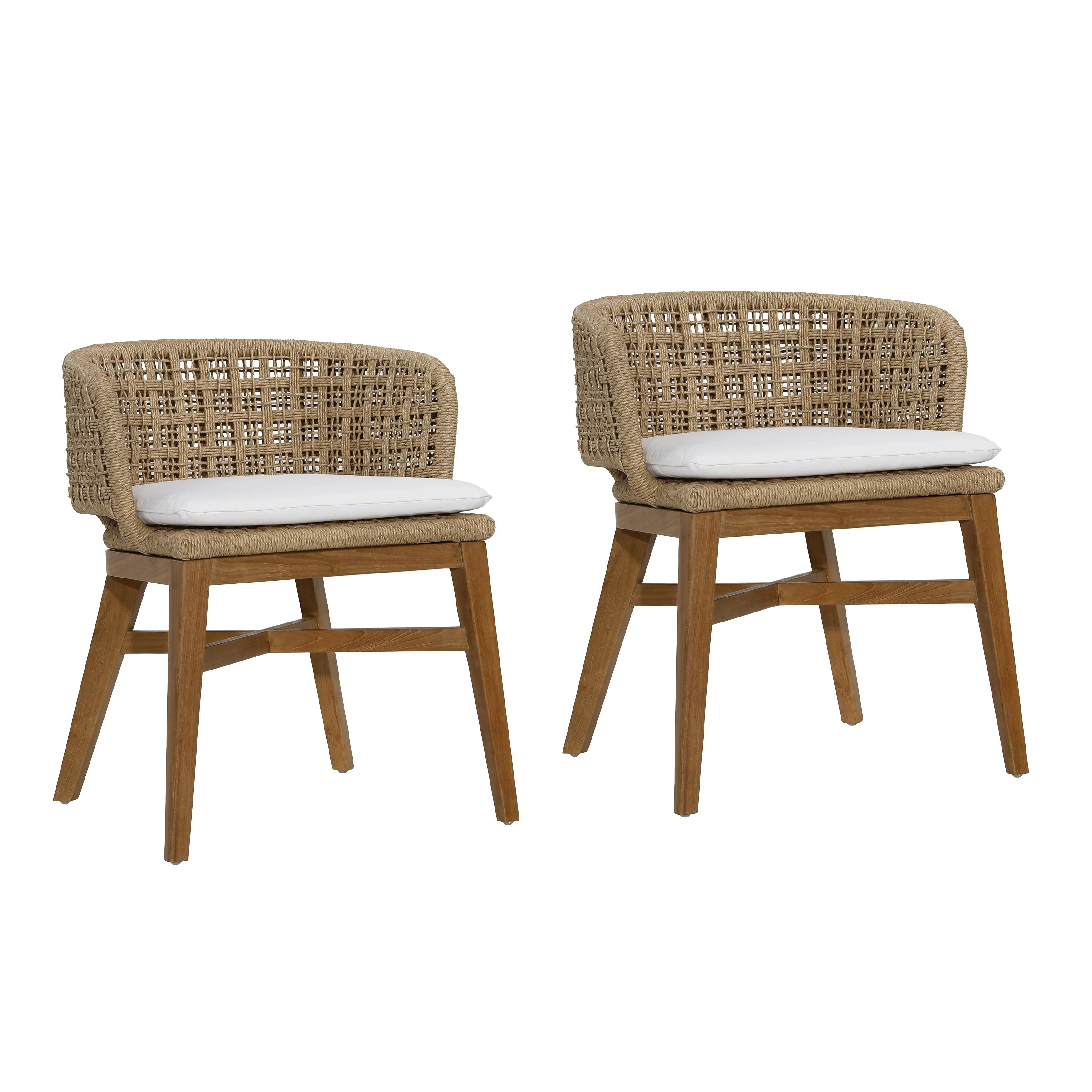 Keath Dining Chair Set of 2 Natural - Remutear