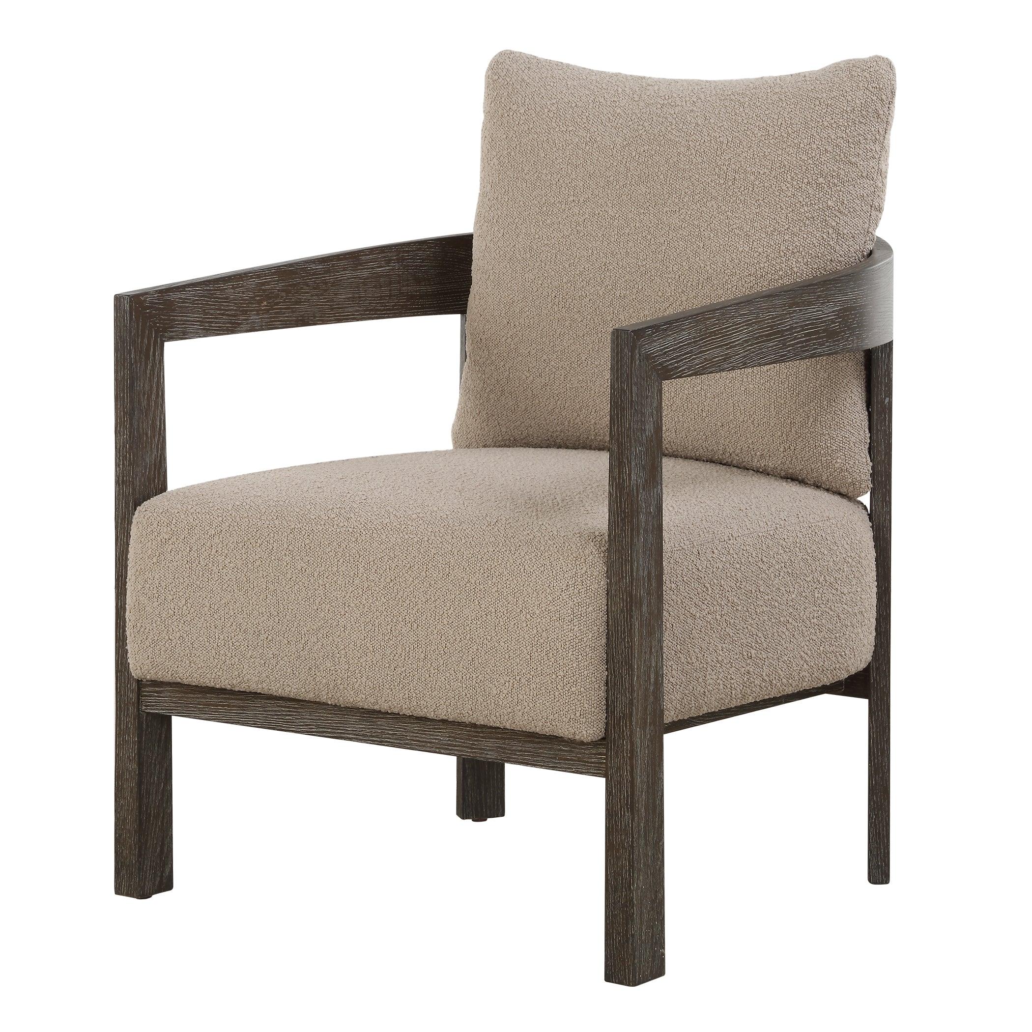 Sienna Sand Fabric Accent Chair - Remutear
