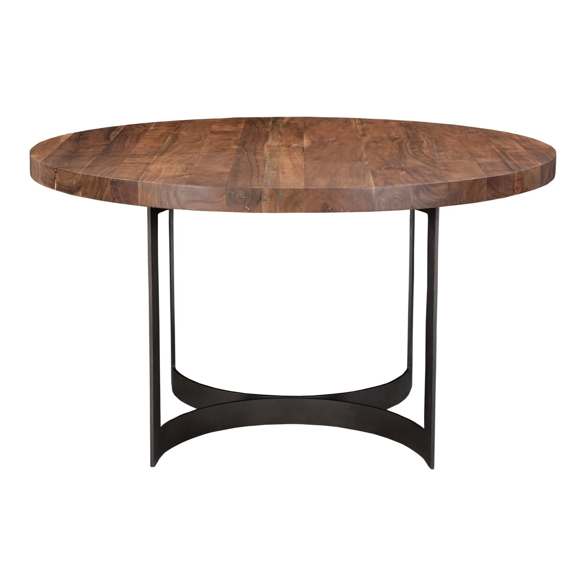Bent Round Dining Table 54In Smoked - Remutear