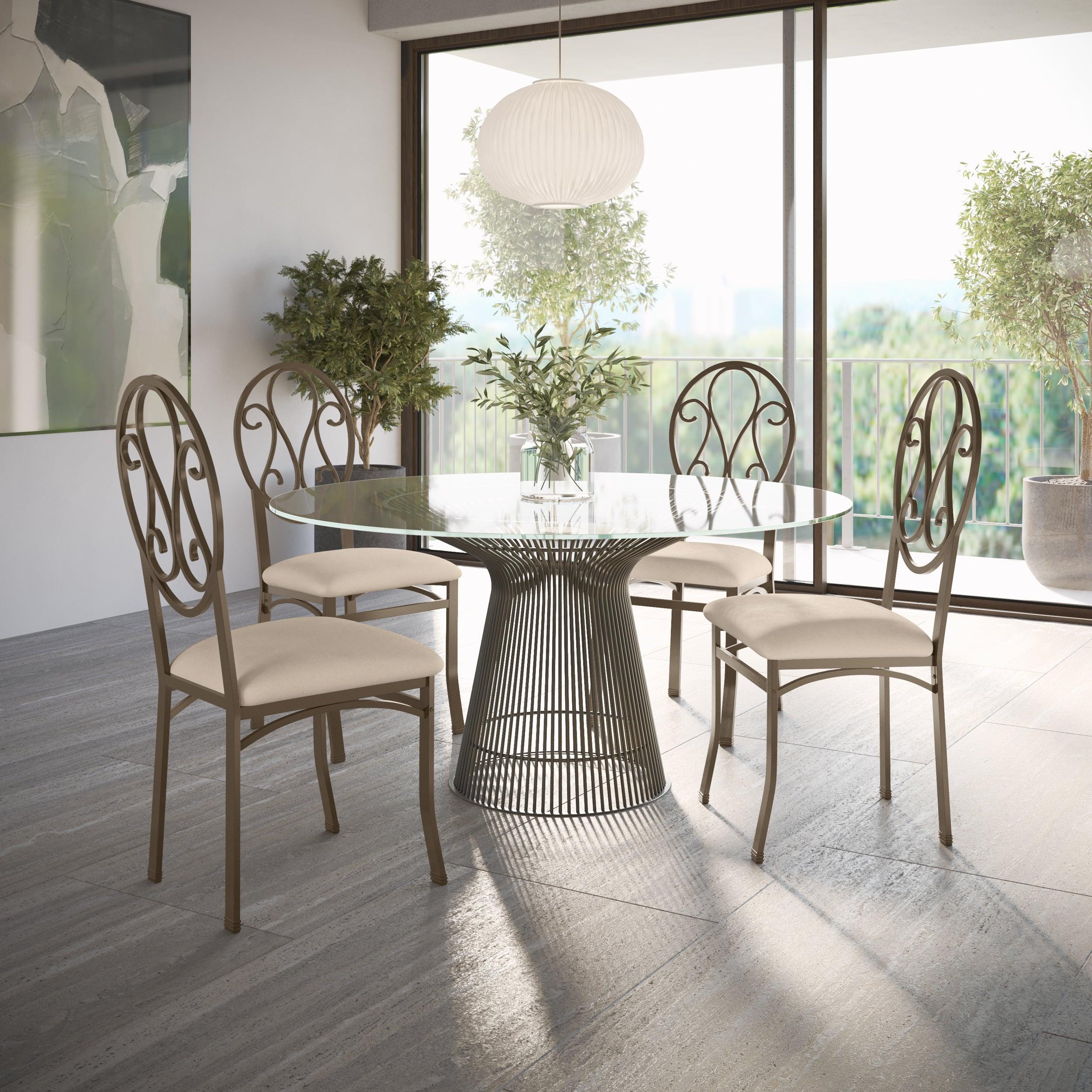 Lucianna Chairs 4pc Set  - Dark Brown - Remutear
