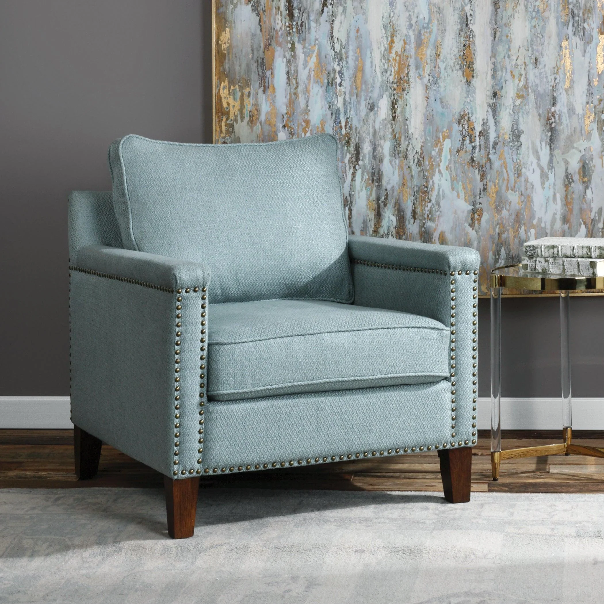 Charlotta Sea Mist Accent Chair - Remutear