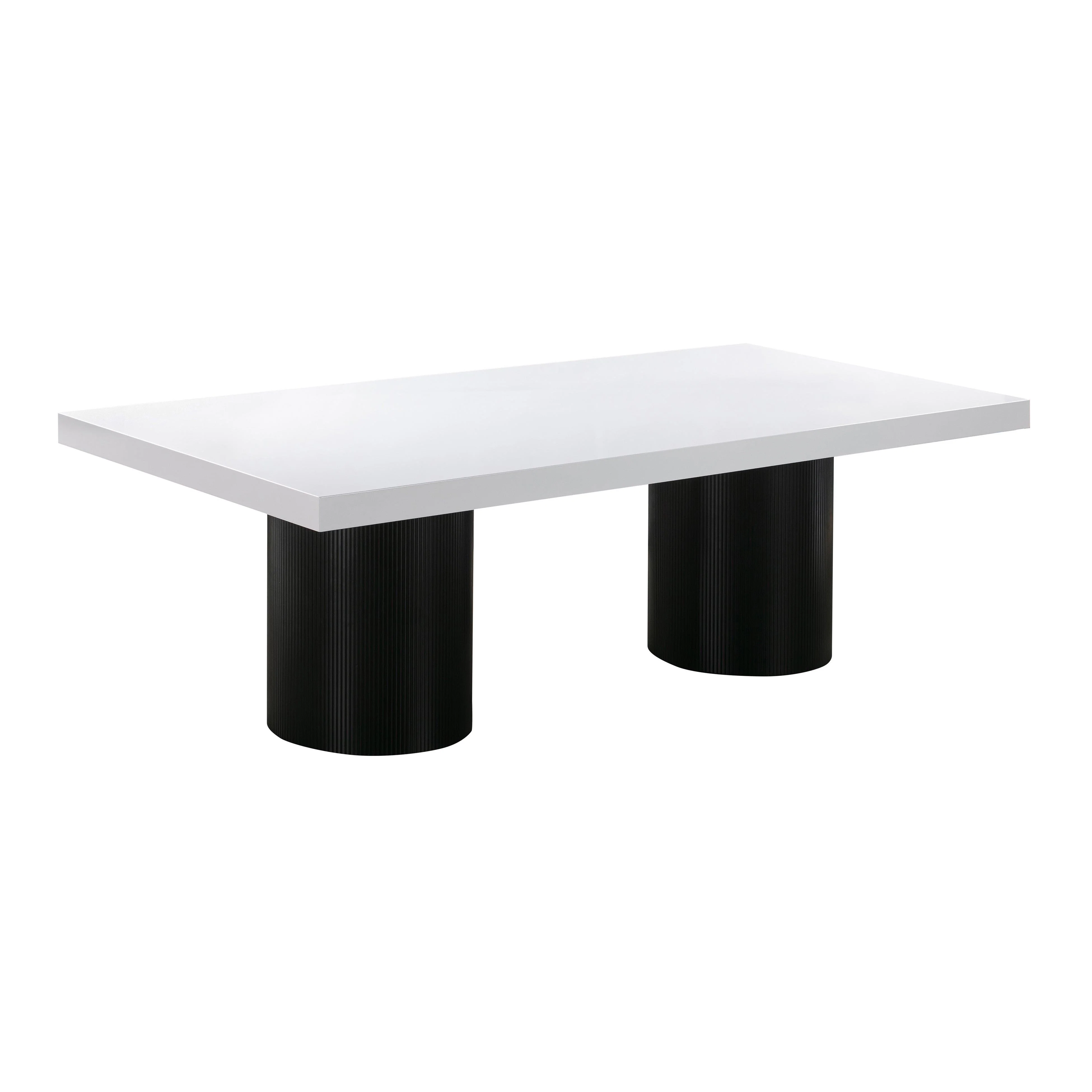 Nova White Lacquer Dining Table - Remutear