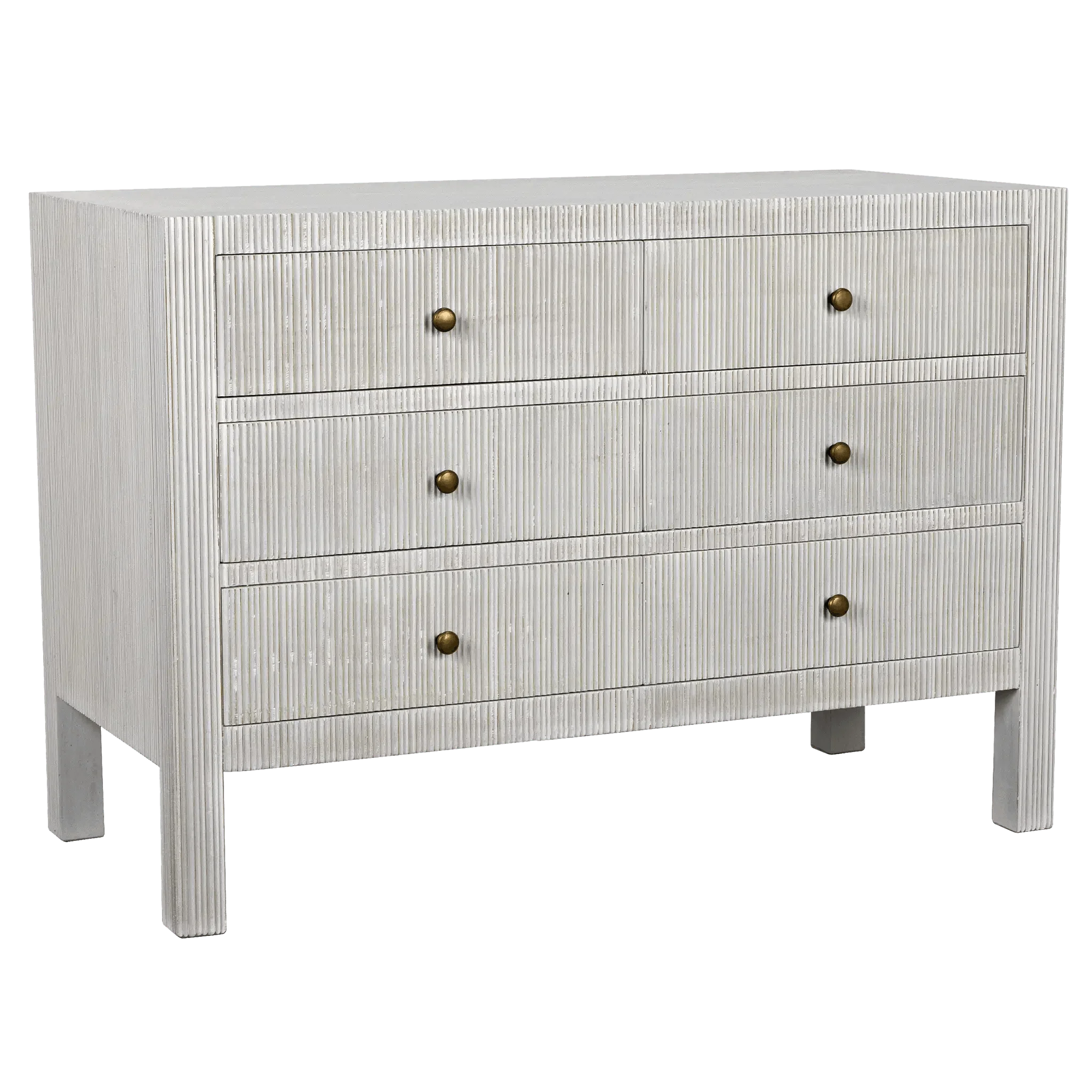 Conrad 6 Drawer Dresser, White Wash - Remutear