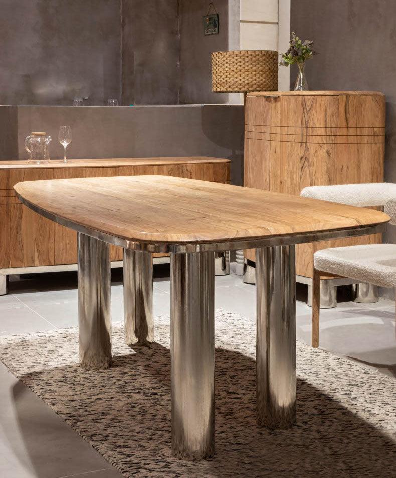 OSBORN METAL DINING TABLE - Remutear