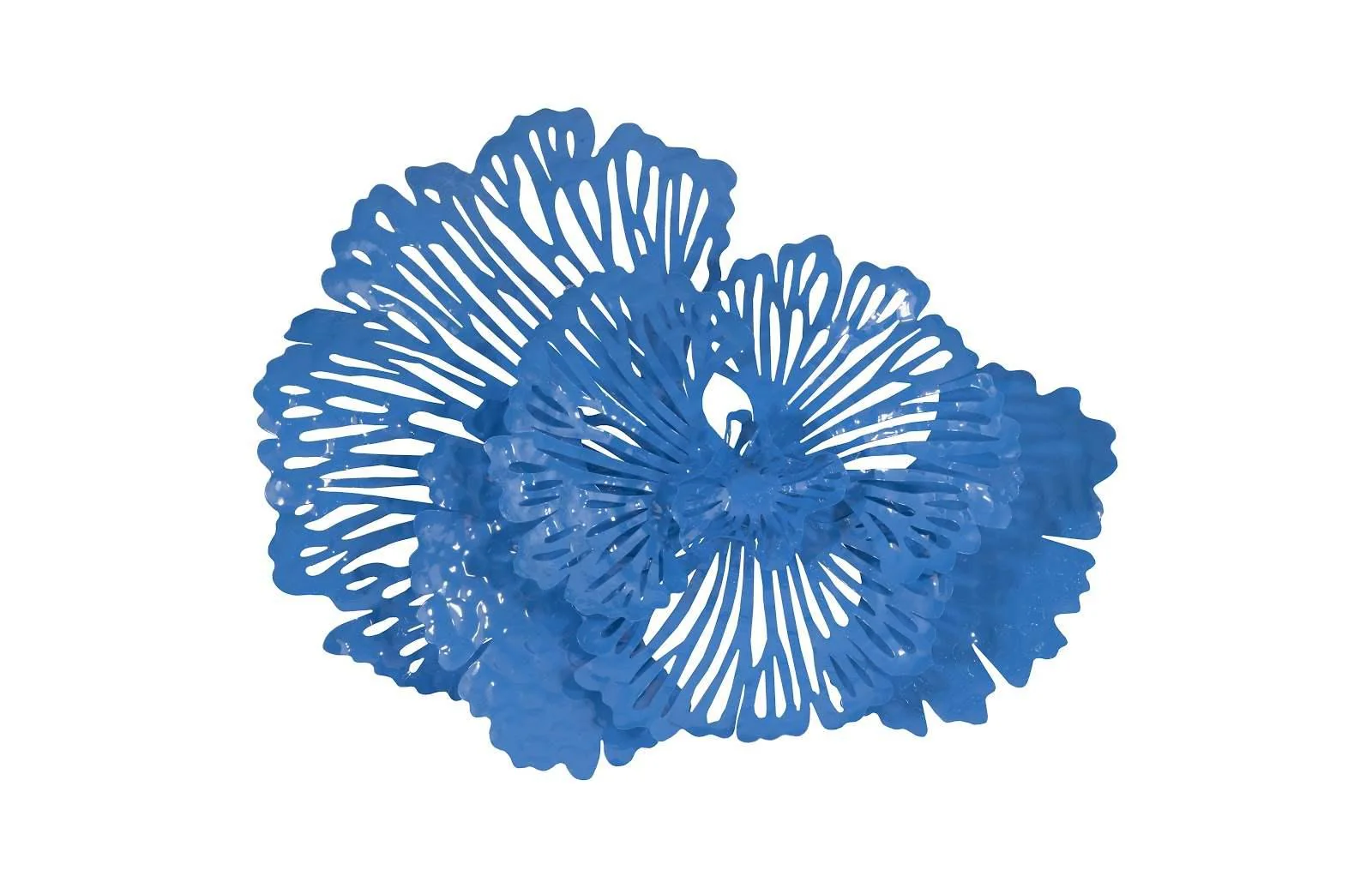 Flower Wall Art, Small, Blue, Metal - Remutear