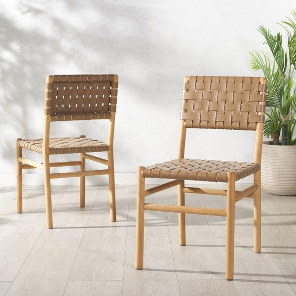 Jeremiah Woven Leather Dining Chair - Remutear