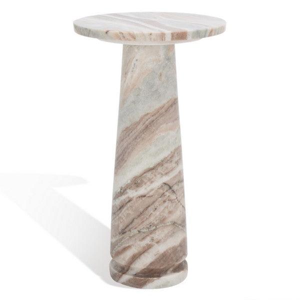 VALENTIA ROUND MARBLE ACCENT TABLE - Remutear