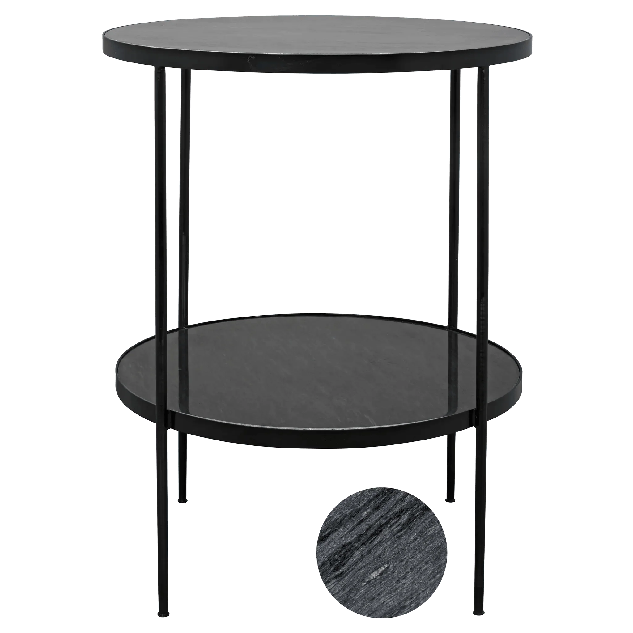 Rivoli Side Table - Matte Black Base - Remutear