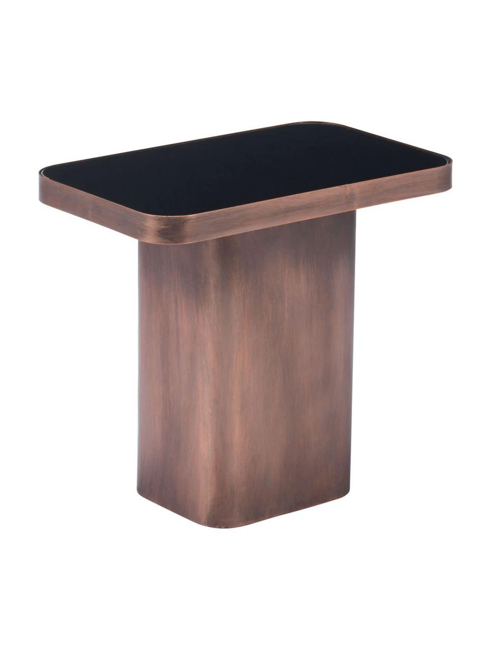 Marcos Side Table Black & Antique Bronze - Remutear