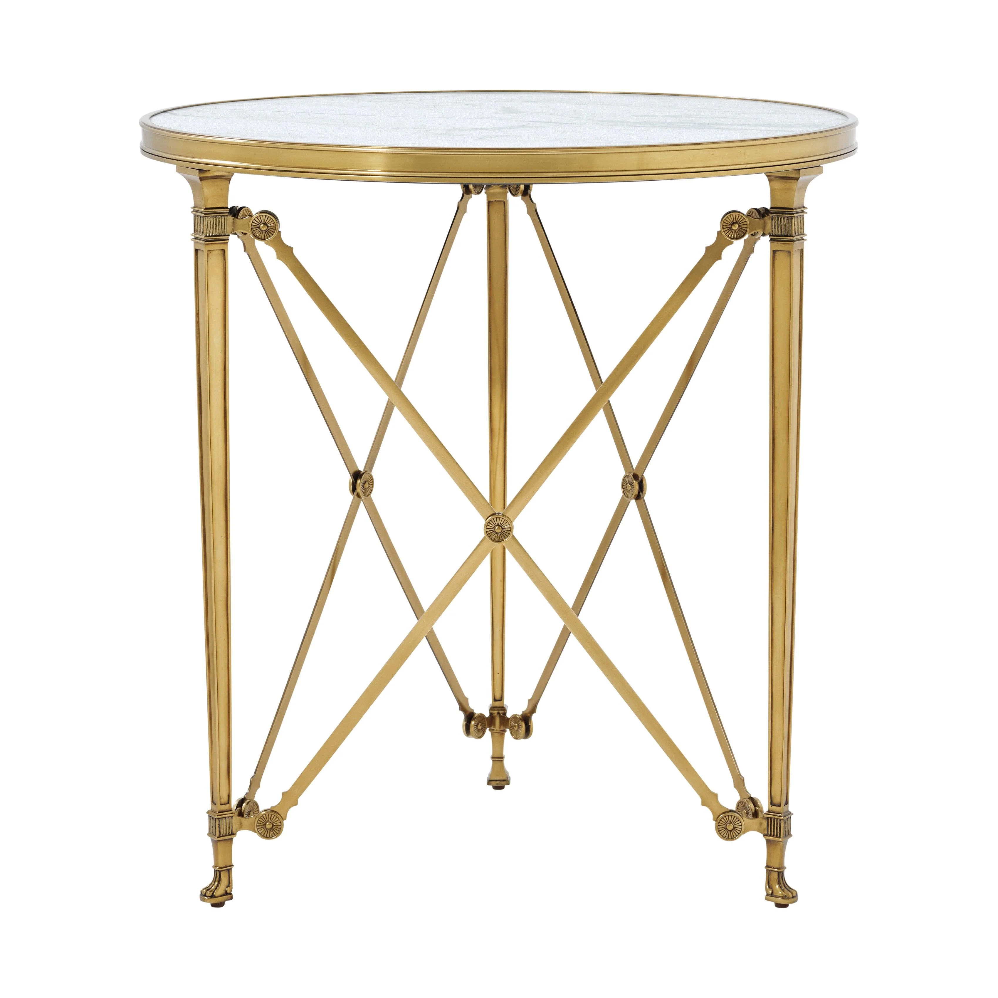 Spencer London Round Brass Center Table - Remutear