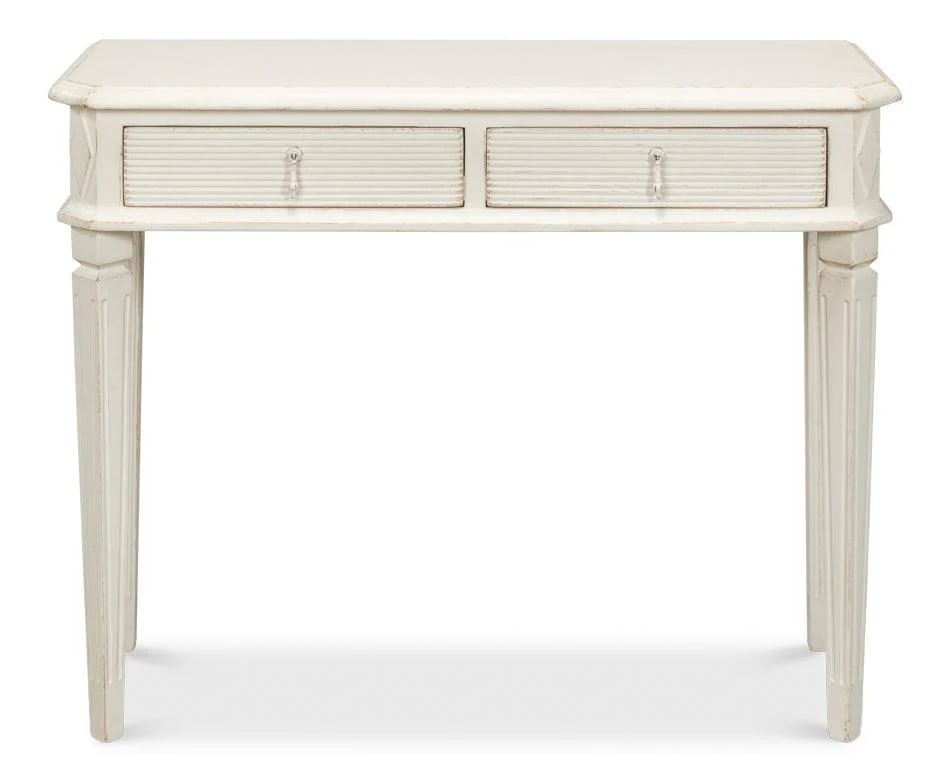 Cora Lamp Table - Antique White - Remutear
