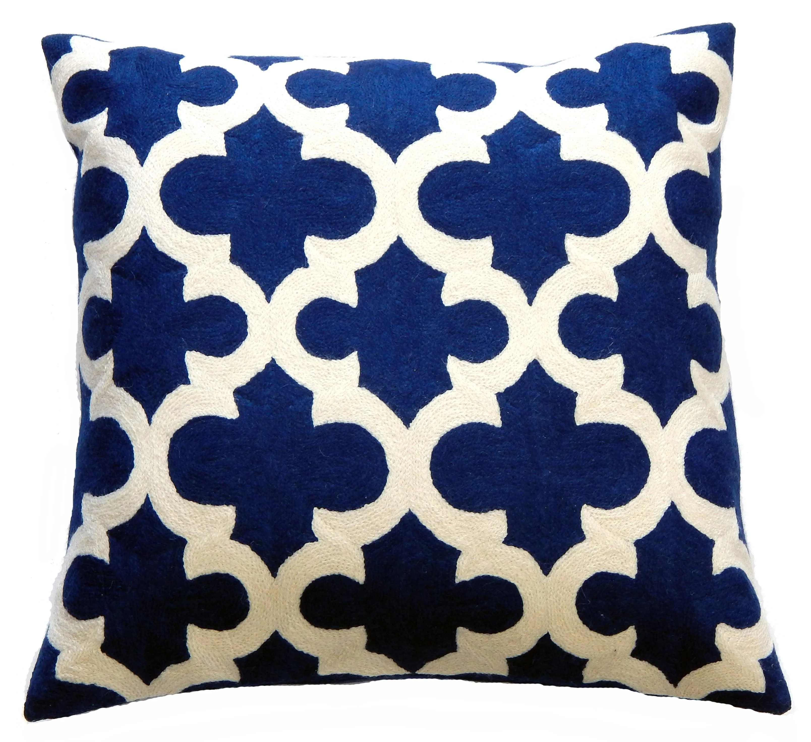 Taj Crewel Cotton Square Cushion - Remutear