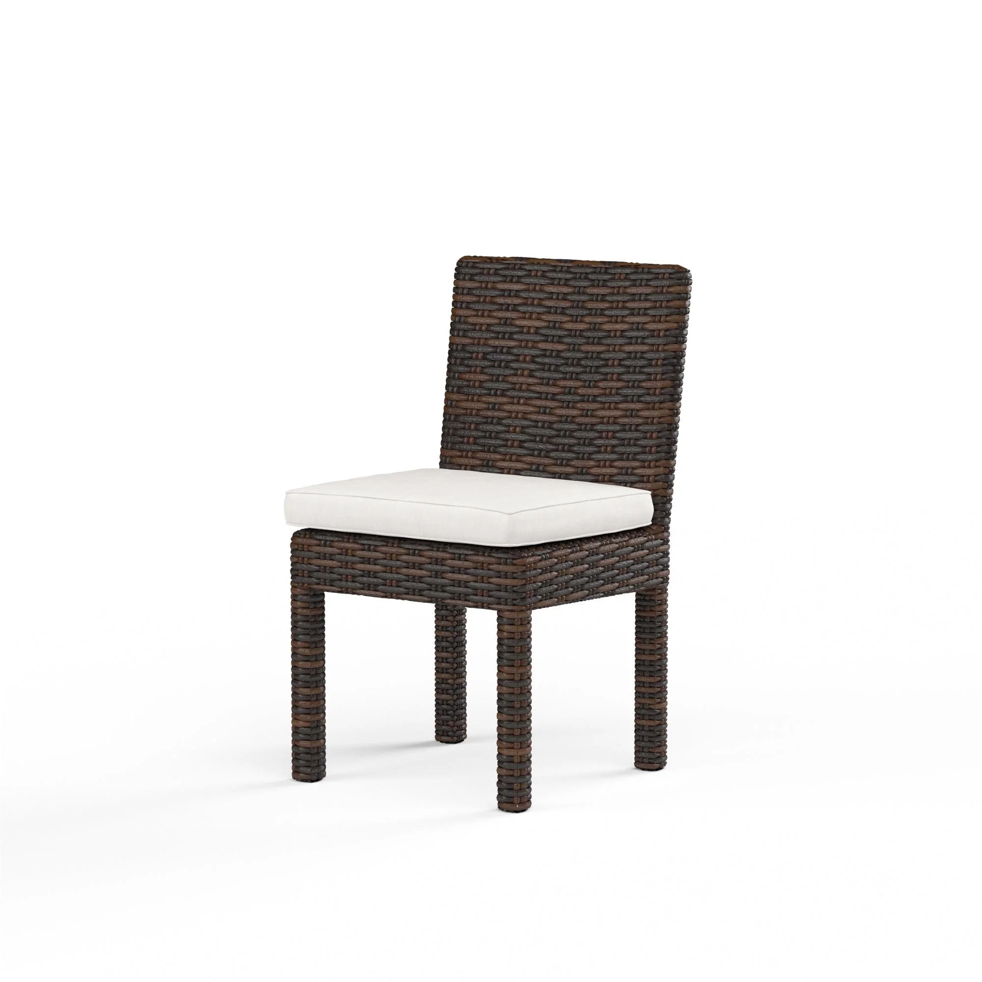 Montecito Armless Dining Chair in Canvas Flax w/ Self Welt - Remutear