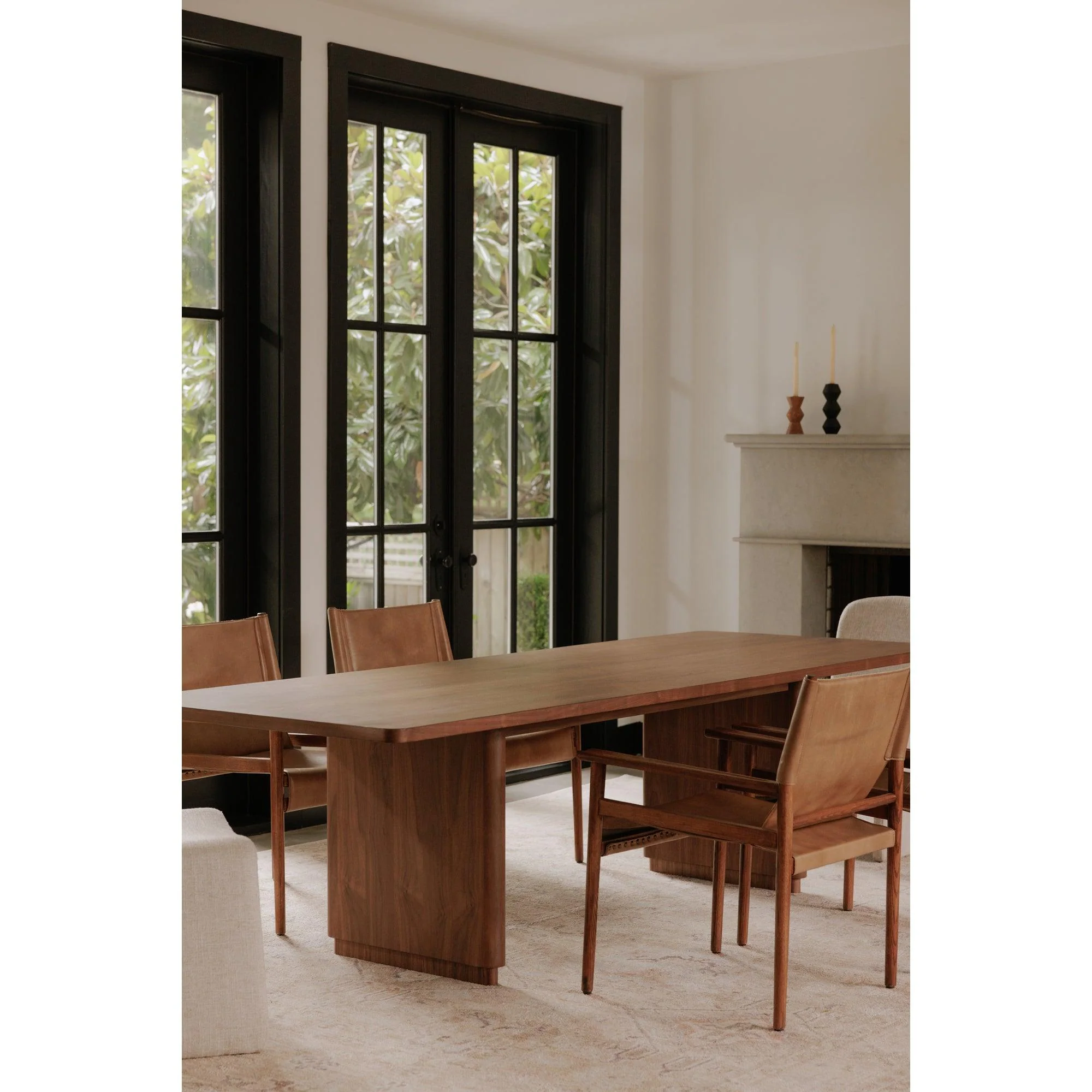 Round Off Dining Table Small Walnut - Remutear