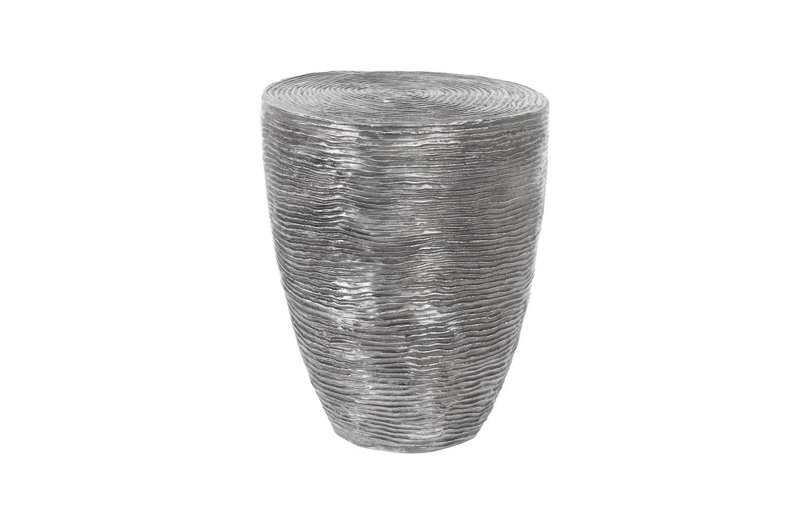 Ripple Side Table, Black/Silver, Aluminum - Remutear