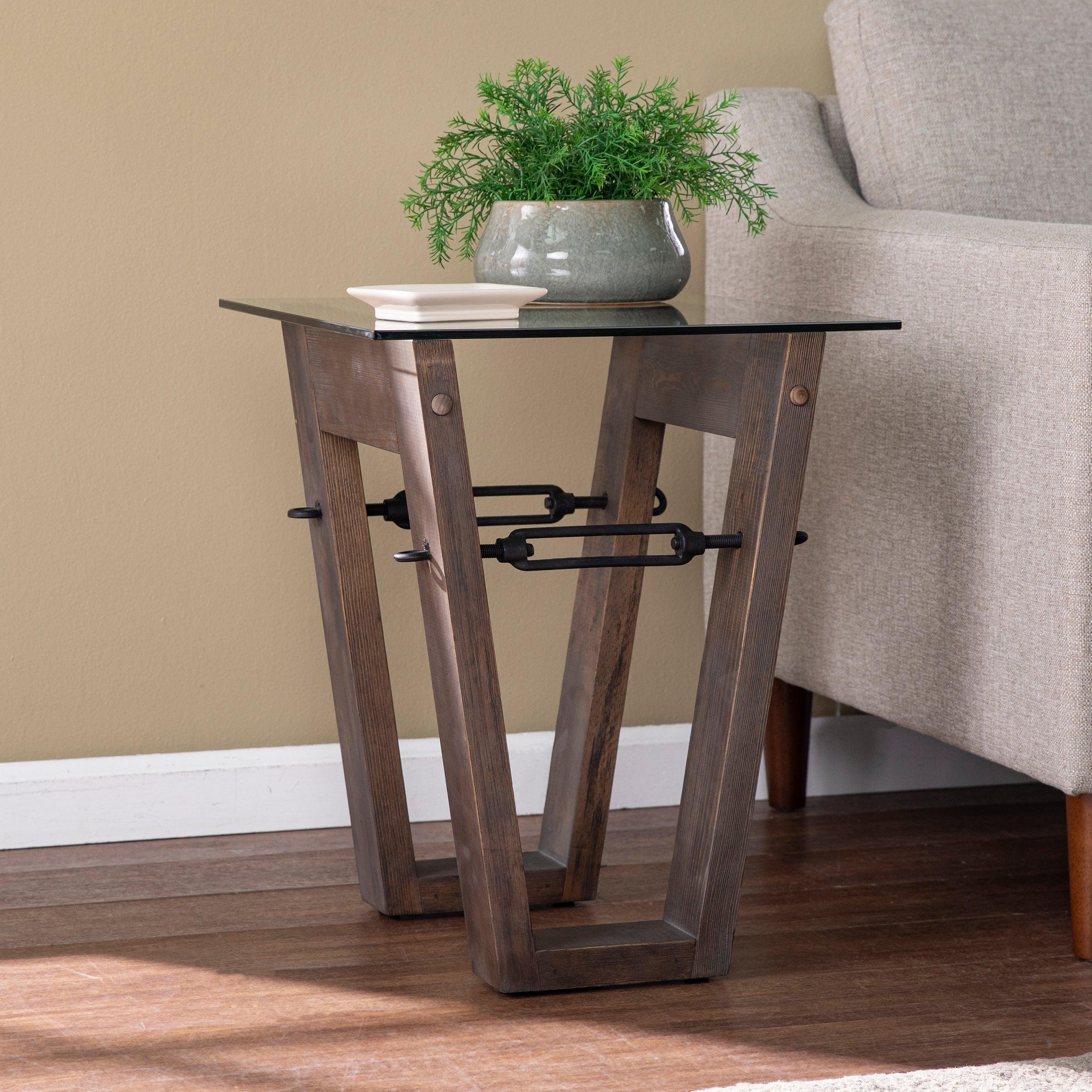 Garrinston Reclaimed Wood End Table - Remutear