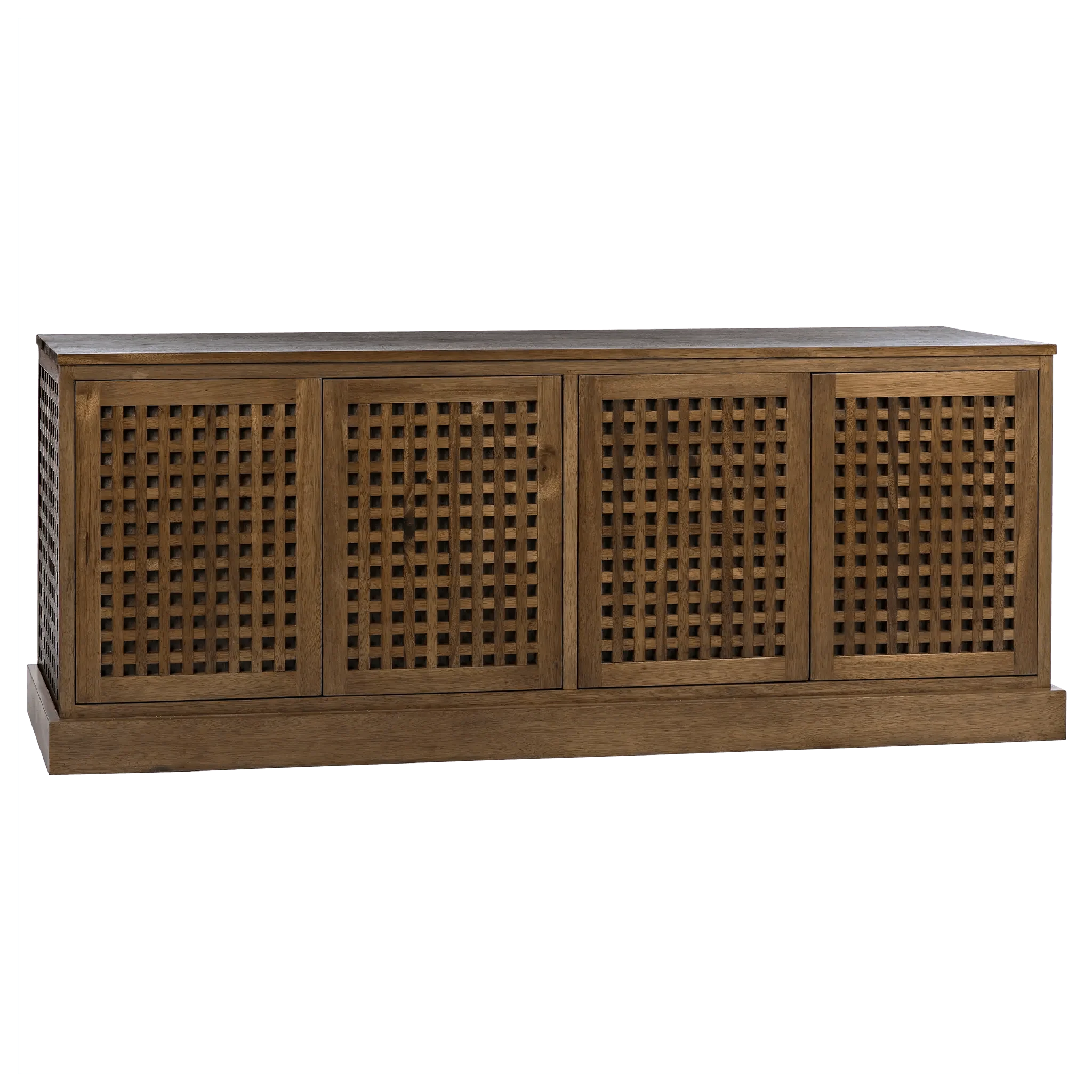 Genti 4 Door Sideboard, Dark Walnut - Remutear