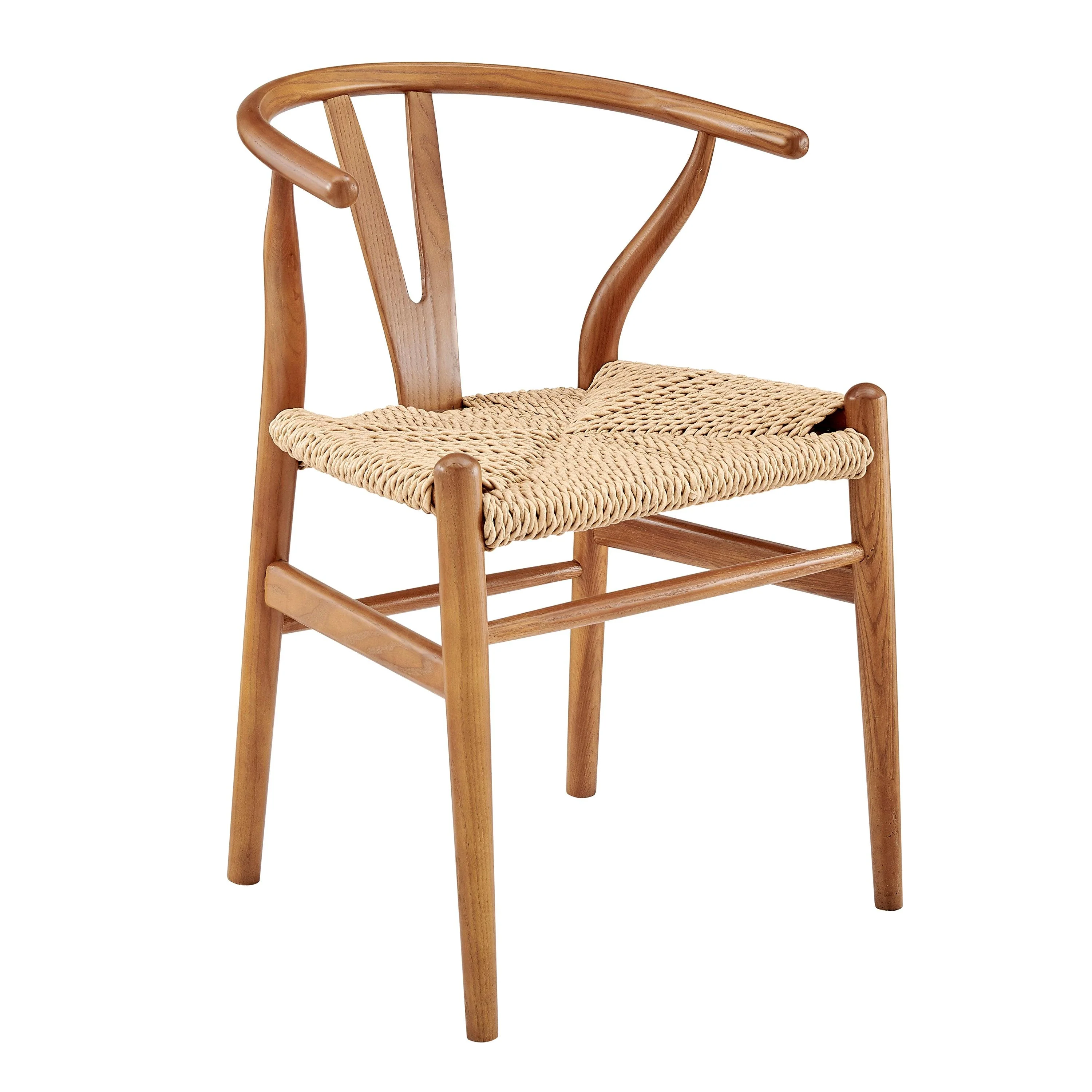 Evelina Outdoor Side ChairHeat Treated Ash Frame and Natural Rattan Seat - Set of 2 - Remutear