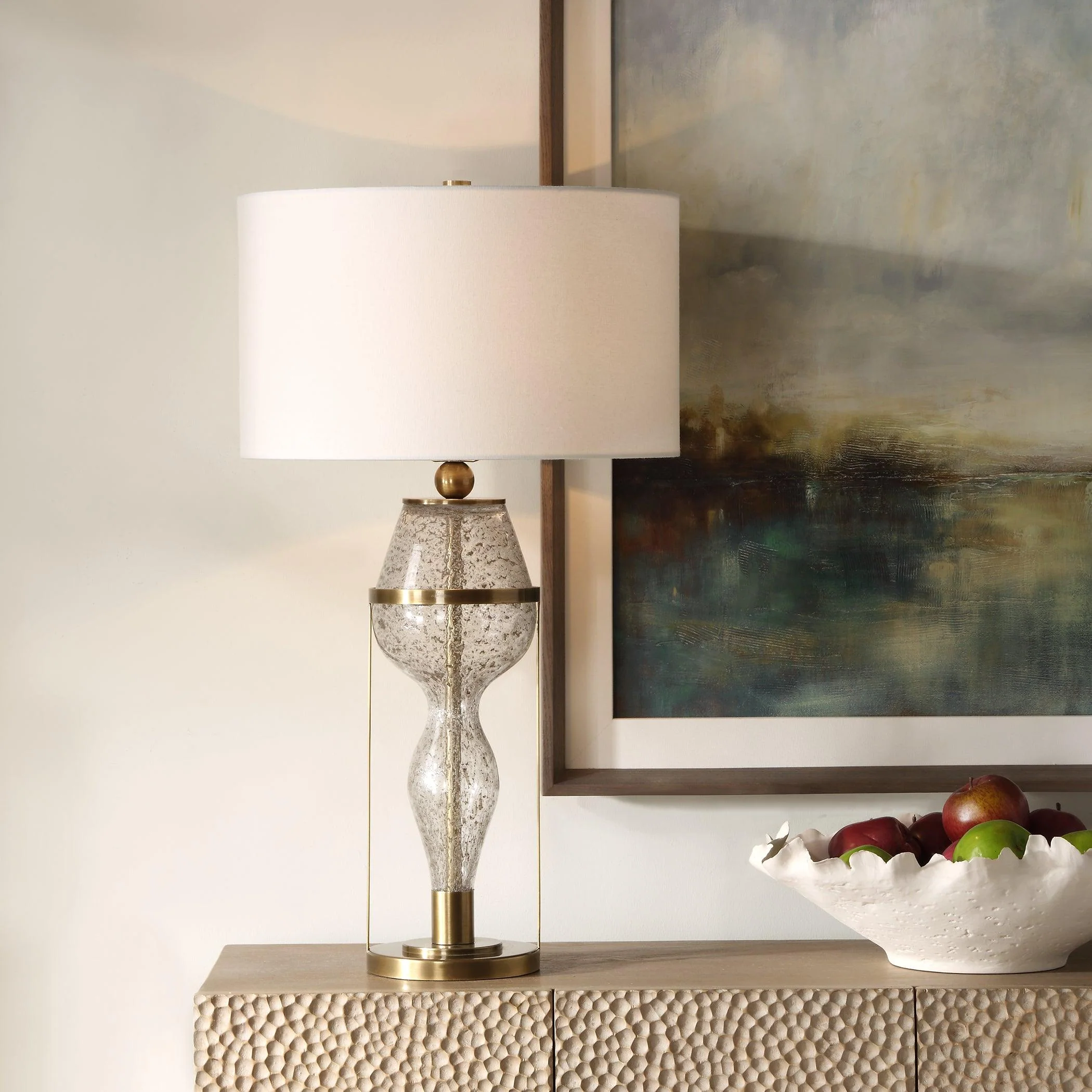Out Of Time Seeded Glass Table Lamp - Remutear