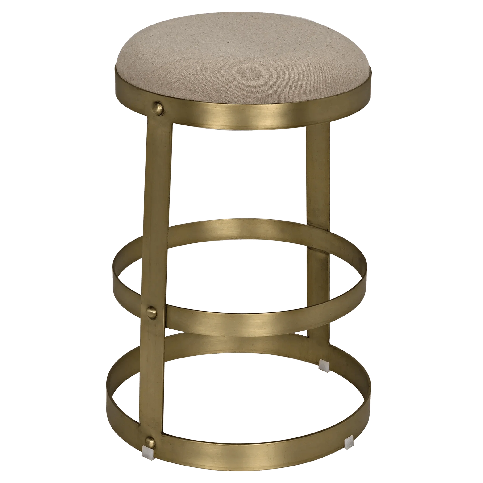 Dior Counter Stool, Metal with Brass Finish - Remutear