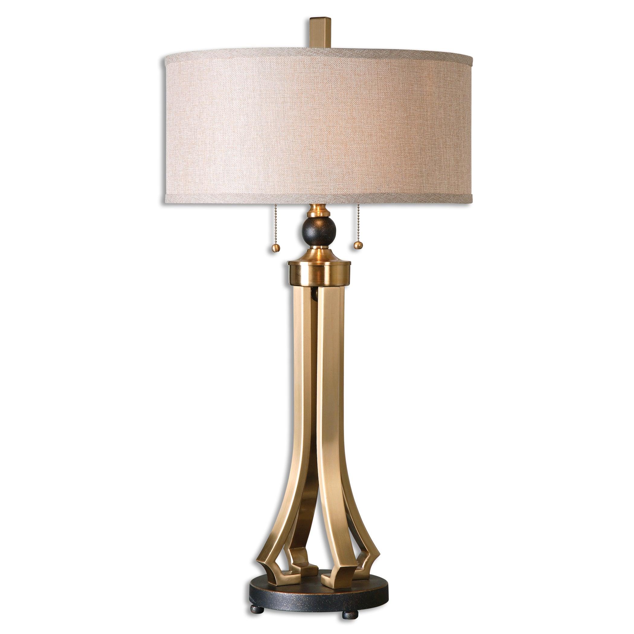 SELVINO BRUSHED BRASS TABLE LAMP - Remutear