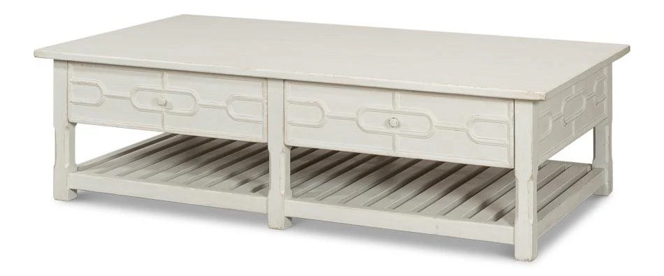 Isla Coffee Table - Antique White - Remutear