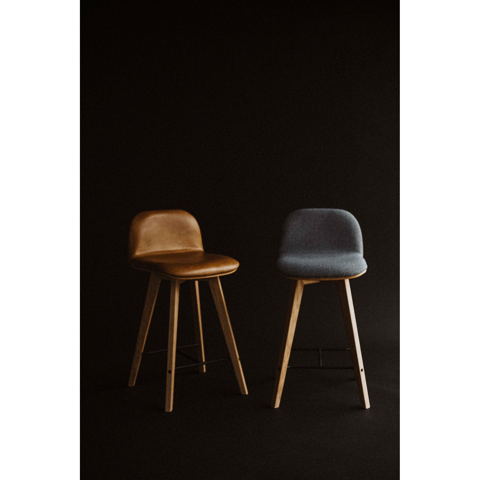 Napoli Leather Counter Stool Tan - Remutear