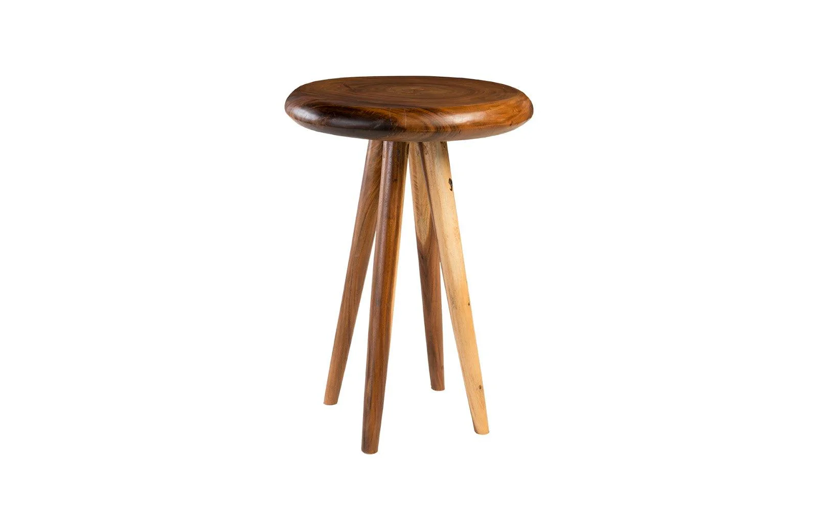 Smoothed Bar Table, Chamcha Wood, Natural, Round - Remutear