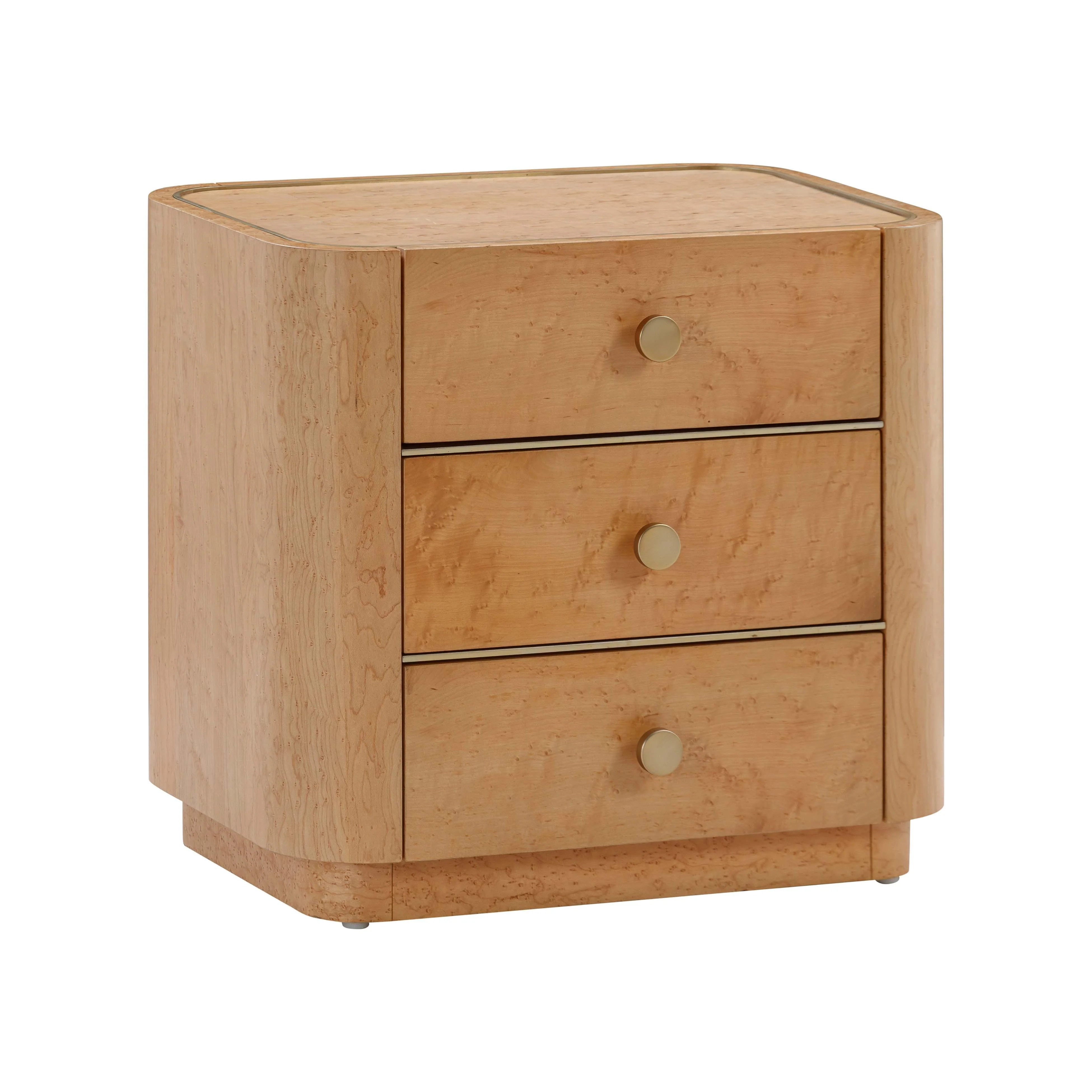 Abigail Natural Birdseye Maple Nightstand - Remutear