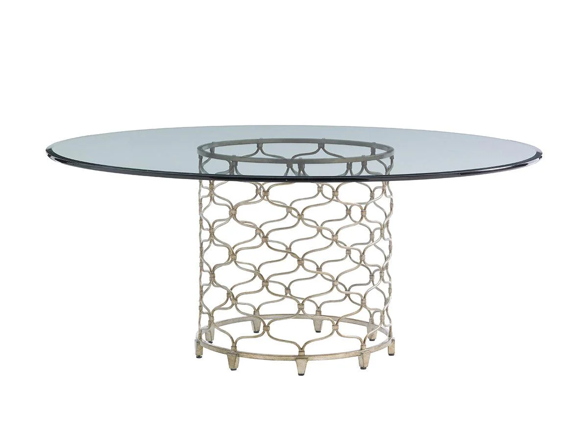 Laurel Canyon Bollinger Round Dining Table With 72 Inch Glass Top - Remutear