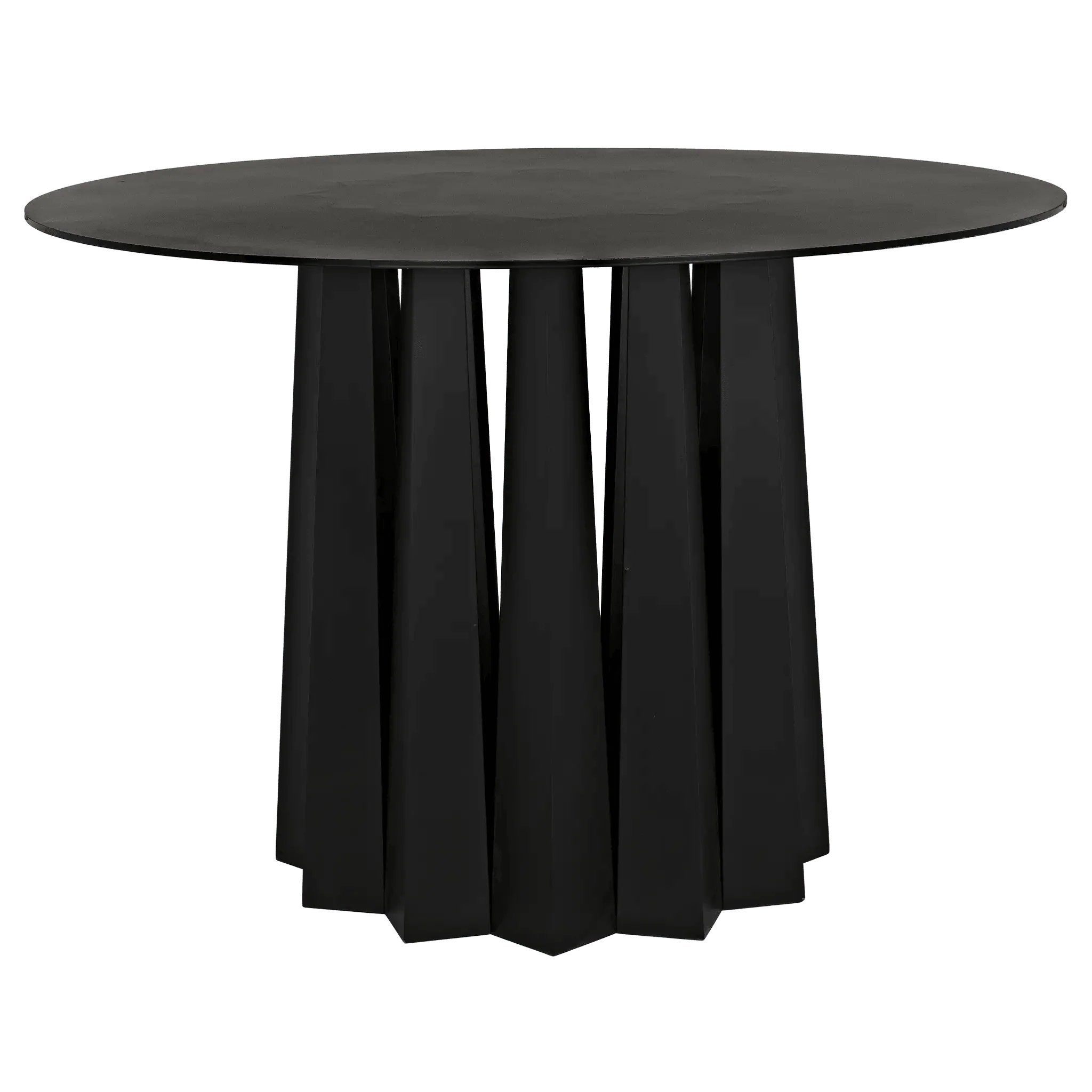 Column Dining Table, Black Steel - Remutear