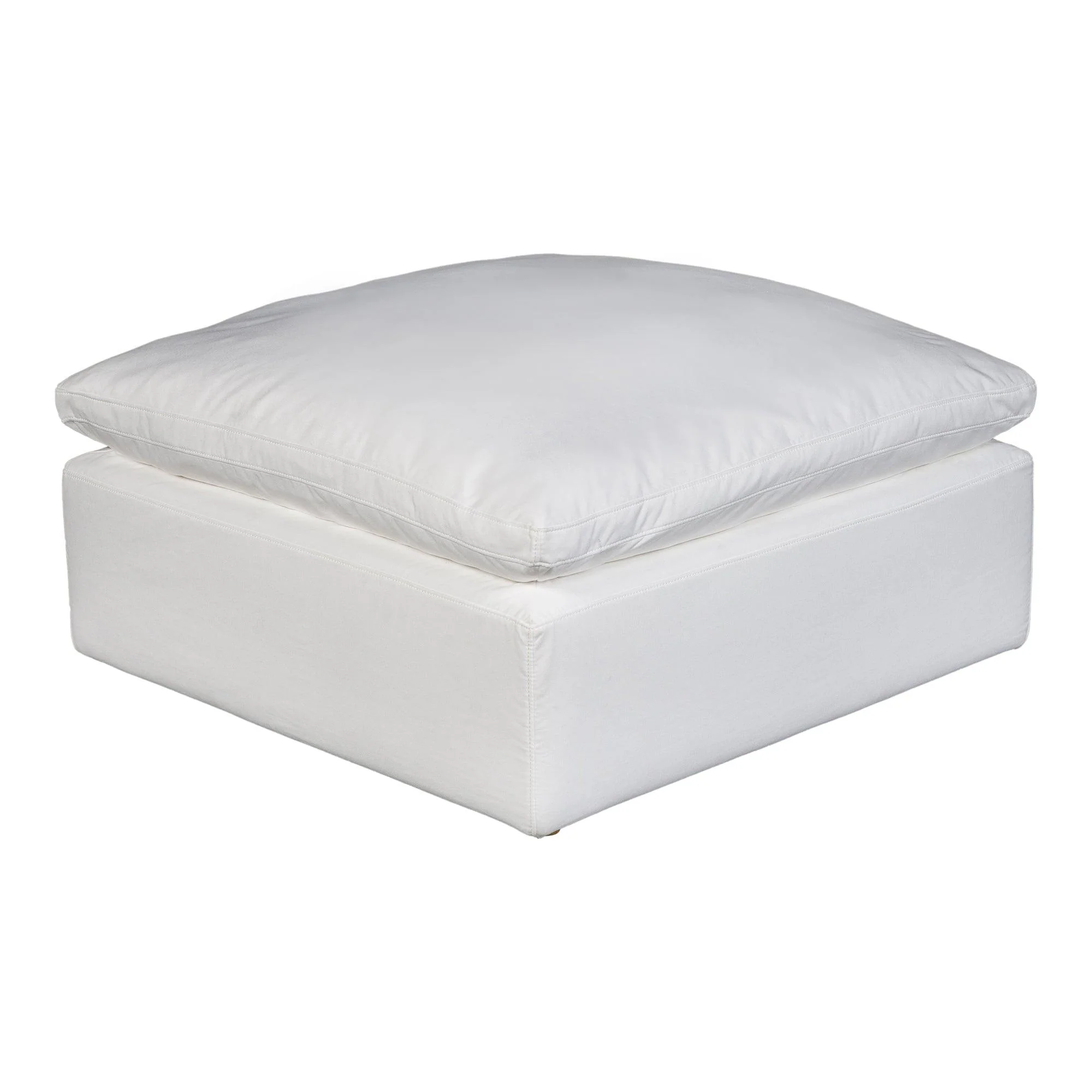 Terra Condo Ottoman Performance Fabric White - Remutear
