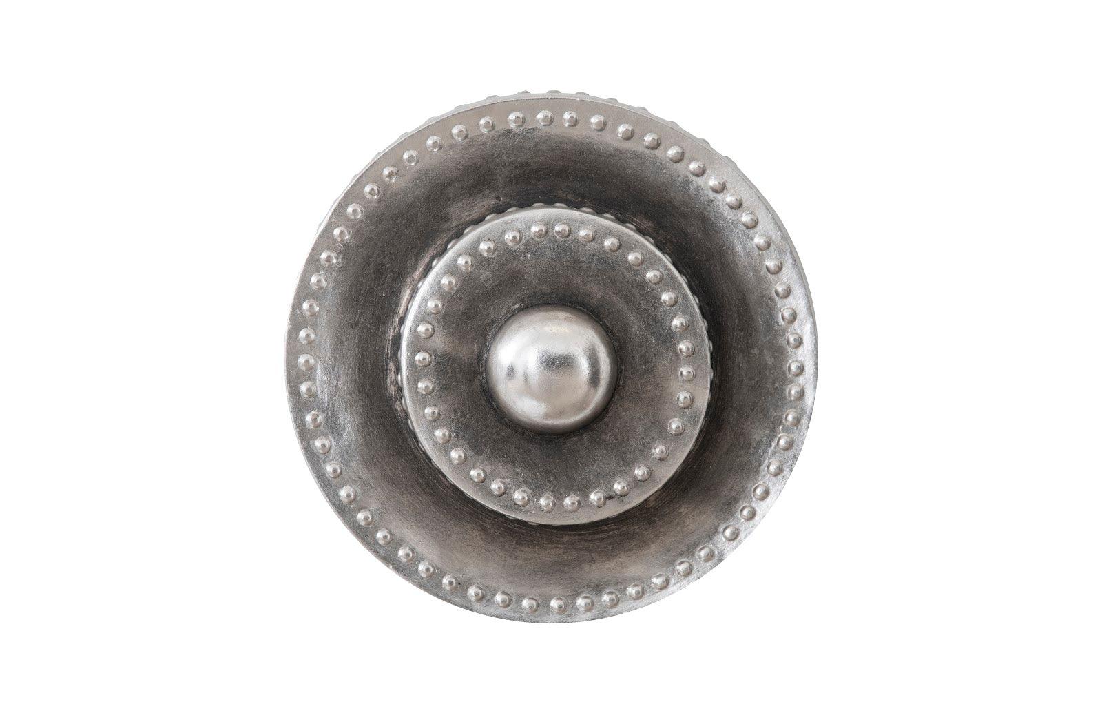 Circles Wall Tile, Silver Leaf with Antiquing - Remutear