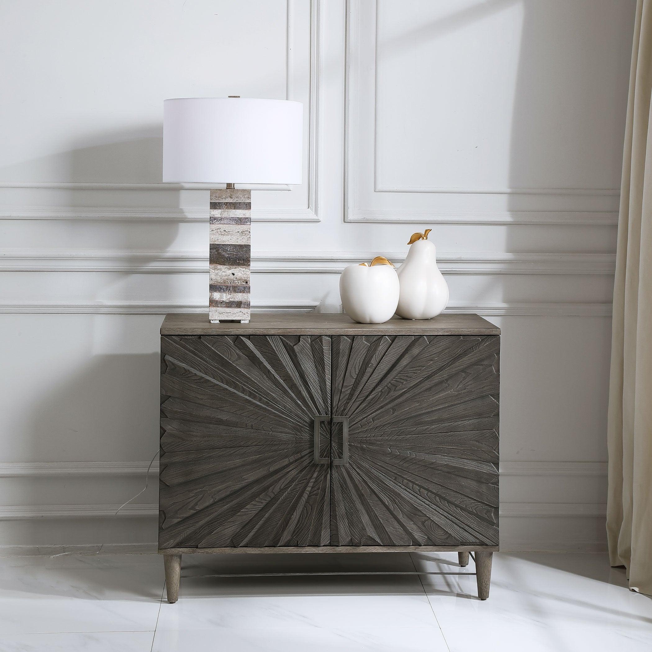 Shield Gray Oak 2 Door Cabinet - Remutear