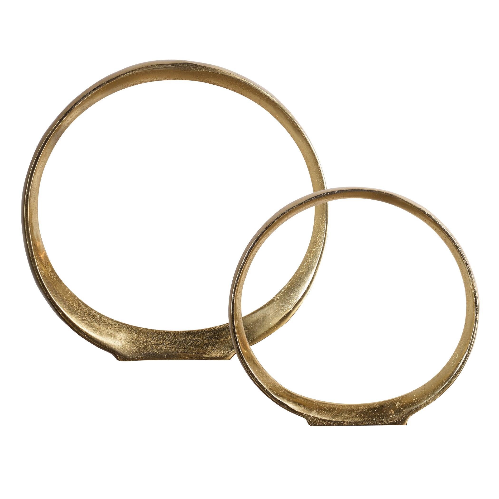 JIMENA GOLD RING SCULPTURES SET/2 - Remutear