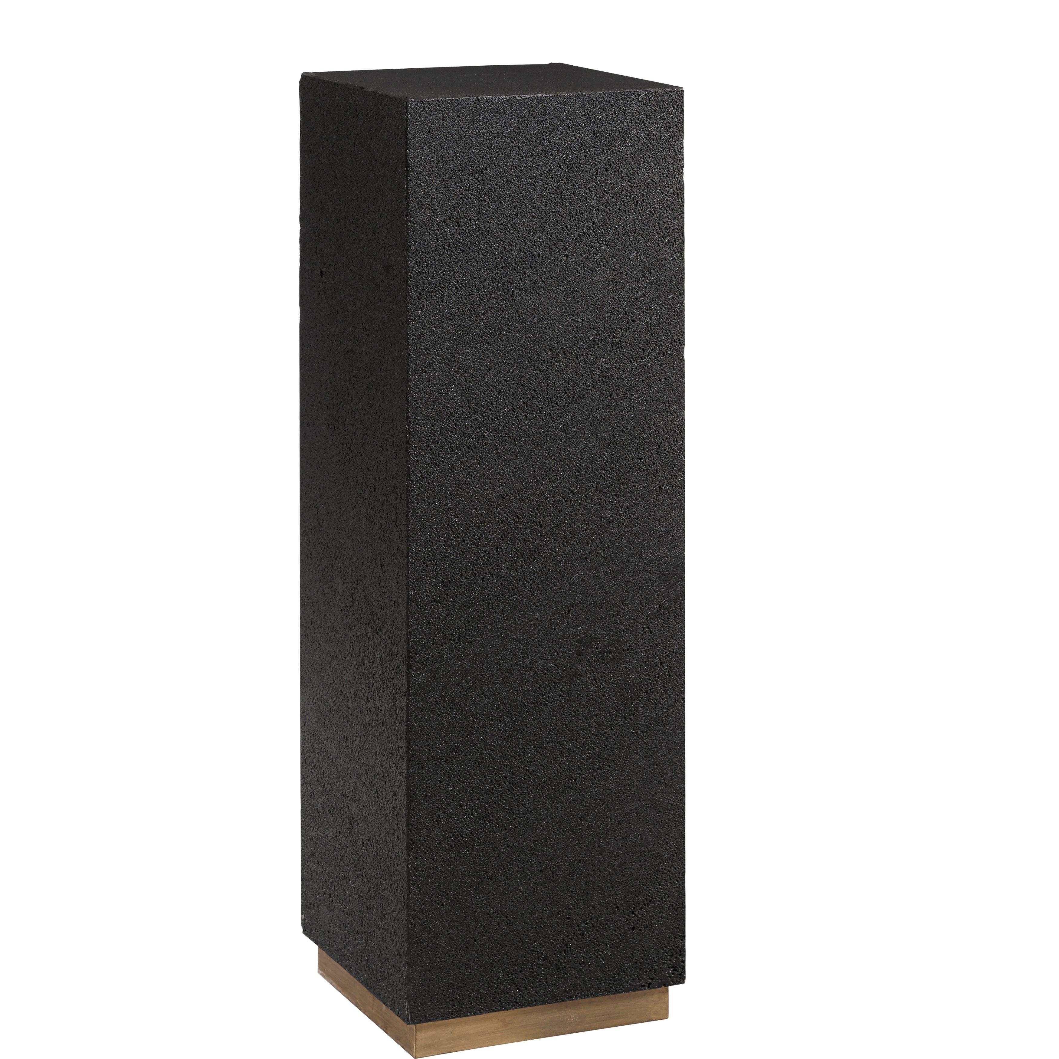 Medium Lava Stone Metal Base Pedestal - Remutear