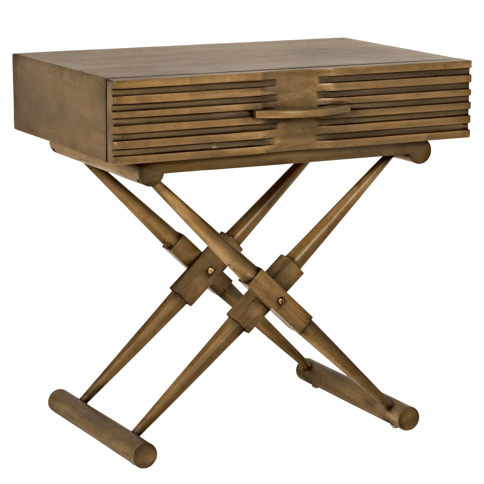 Zanta Side Table, Saddle Brown - Remutear