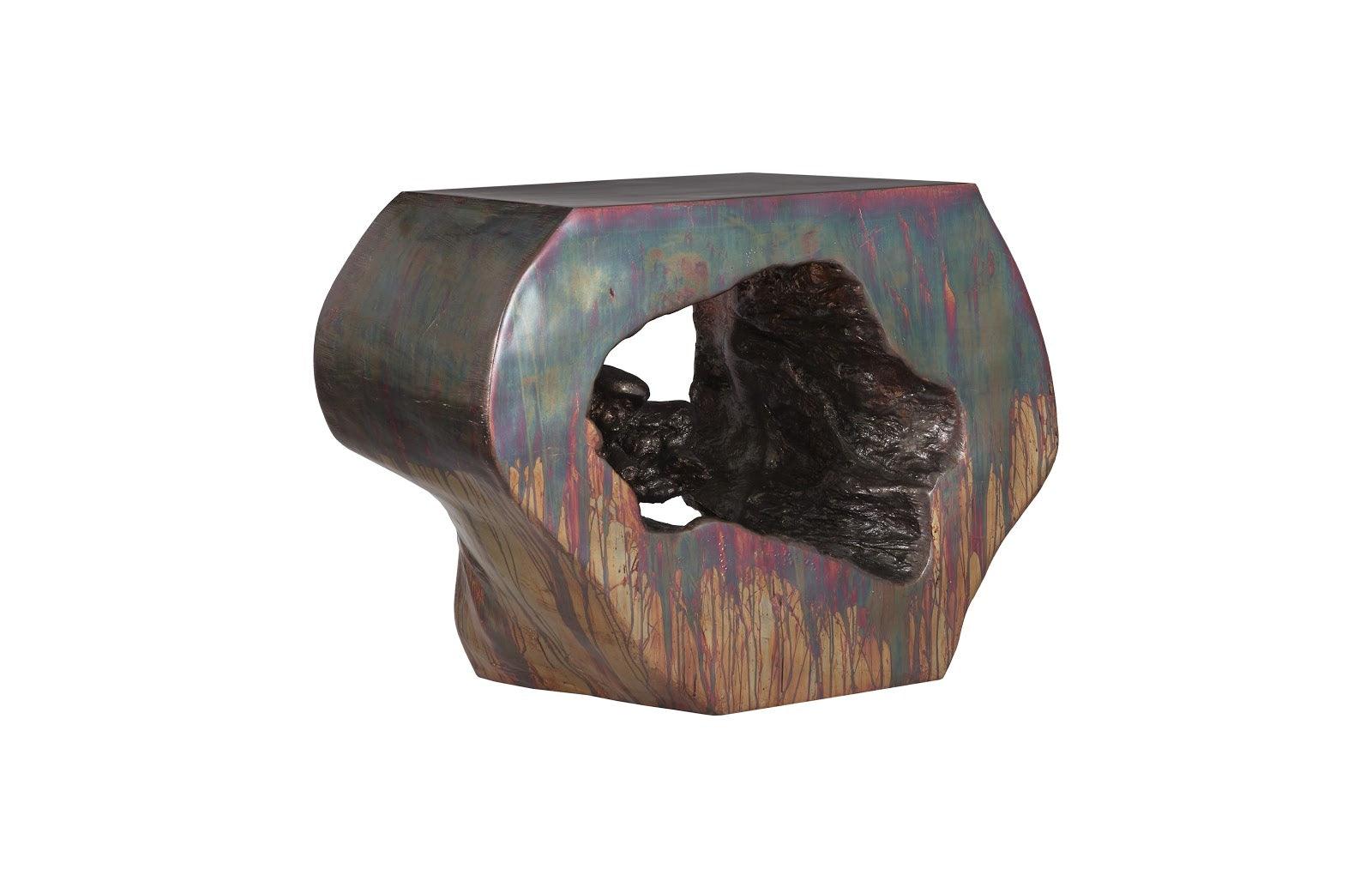 Plateada Hollow Console, Copper Patina Finish - Remutear