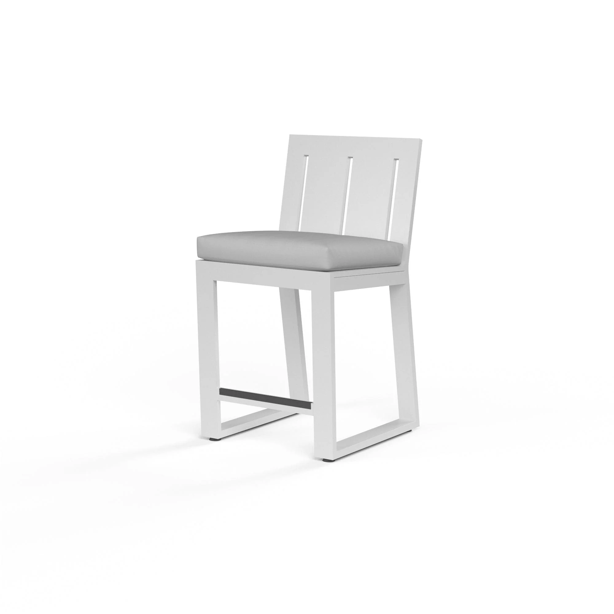Newport Barstool in Cast Silver, No Welt - Remutear