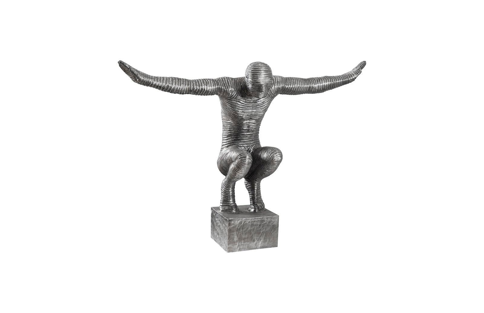 Outstretched Arms Sculpture, Aluminum, Small - Remutear