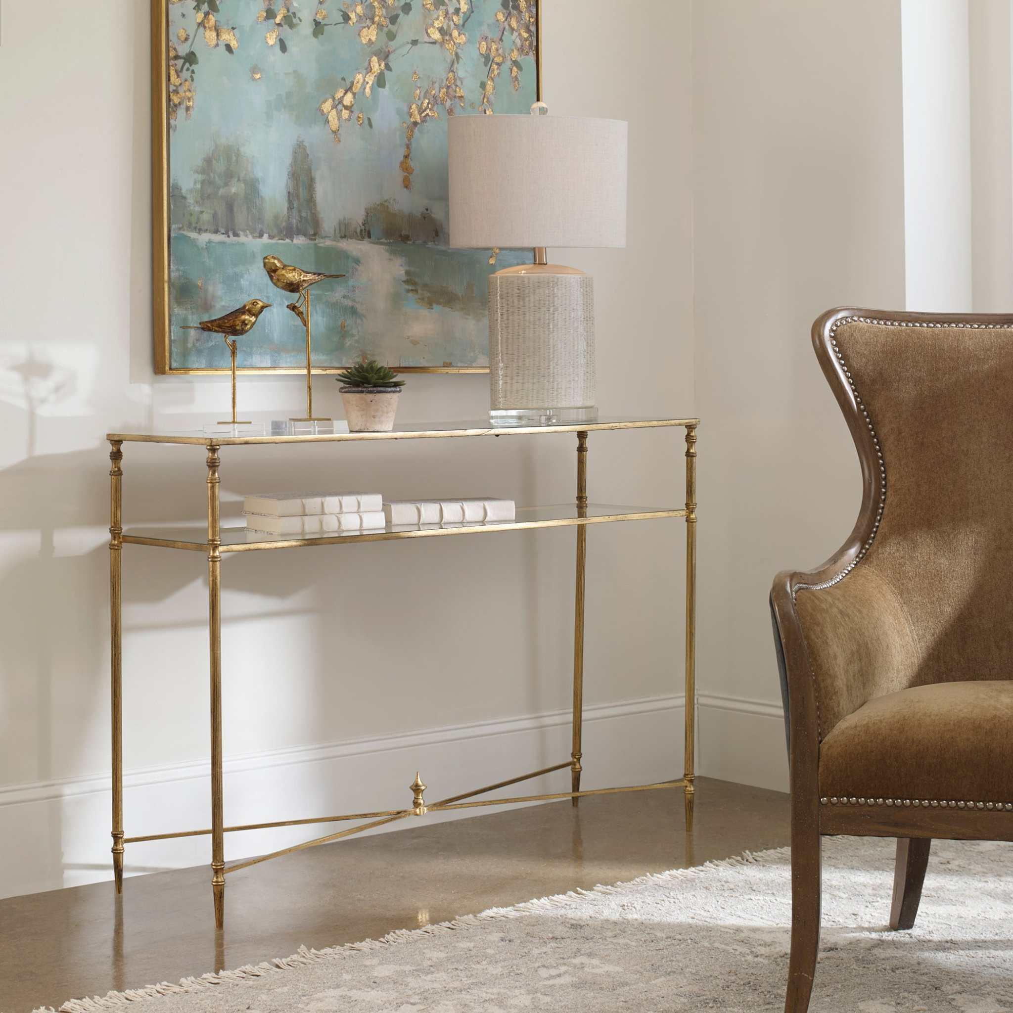 HENZLER MIRRORED GLASS CONSOLE TABLE - Remutear