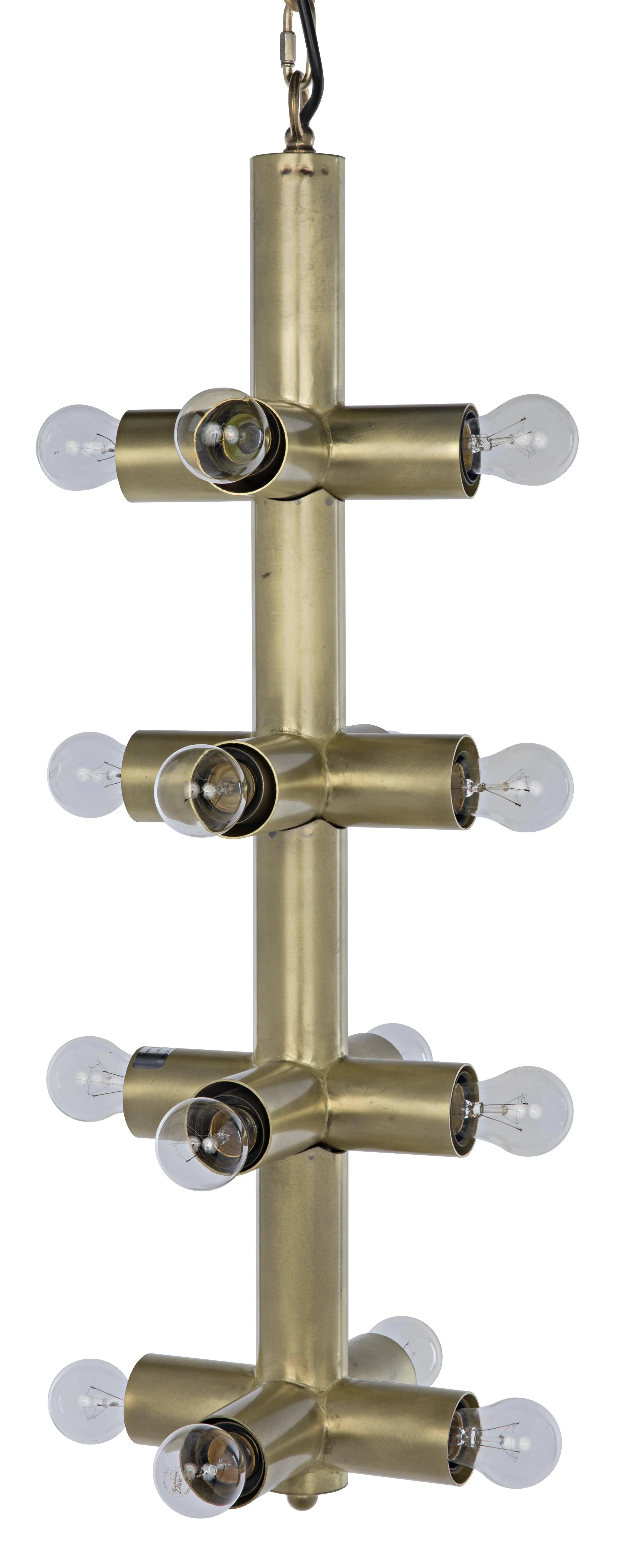 Axe Chandelier, Metal with Brass Finish - Remutear