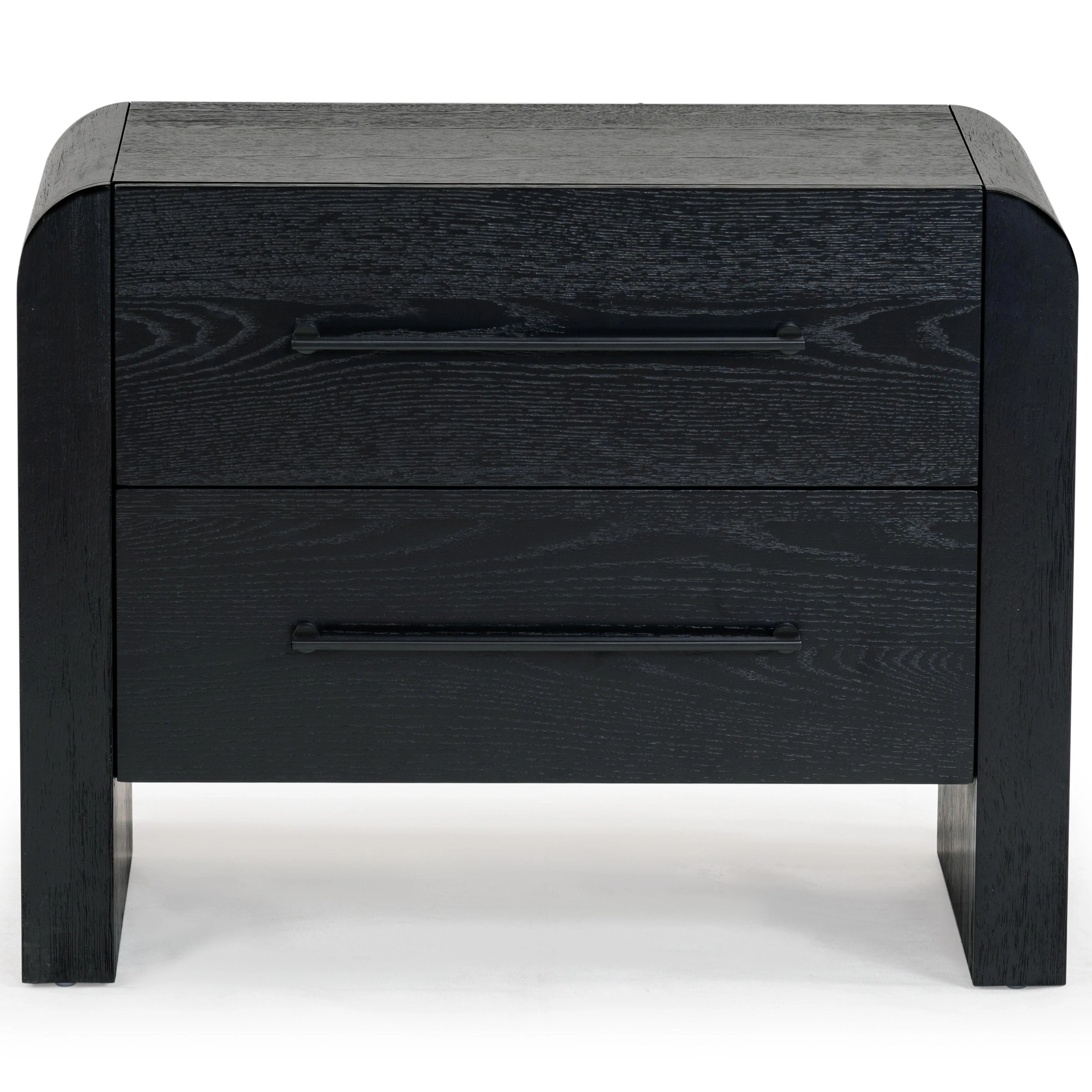 Katrina Wood 2 Drawer Nightstand - Remutear