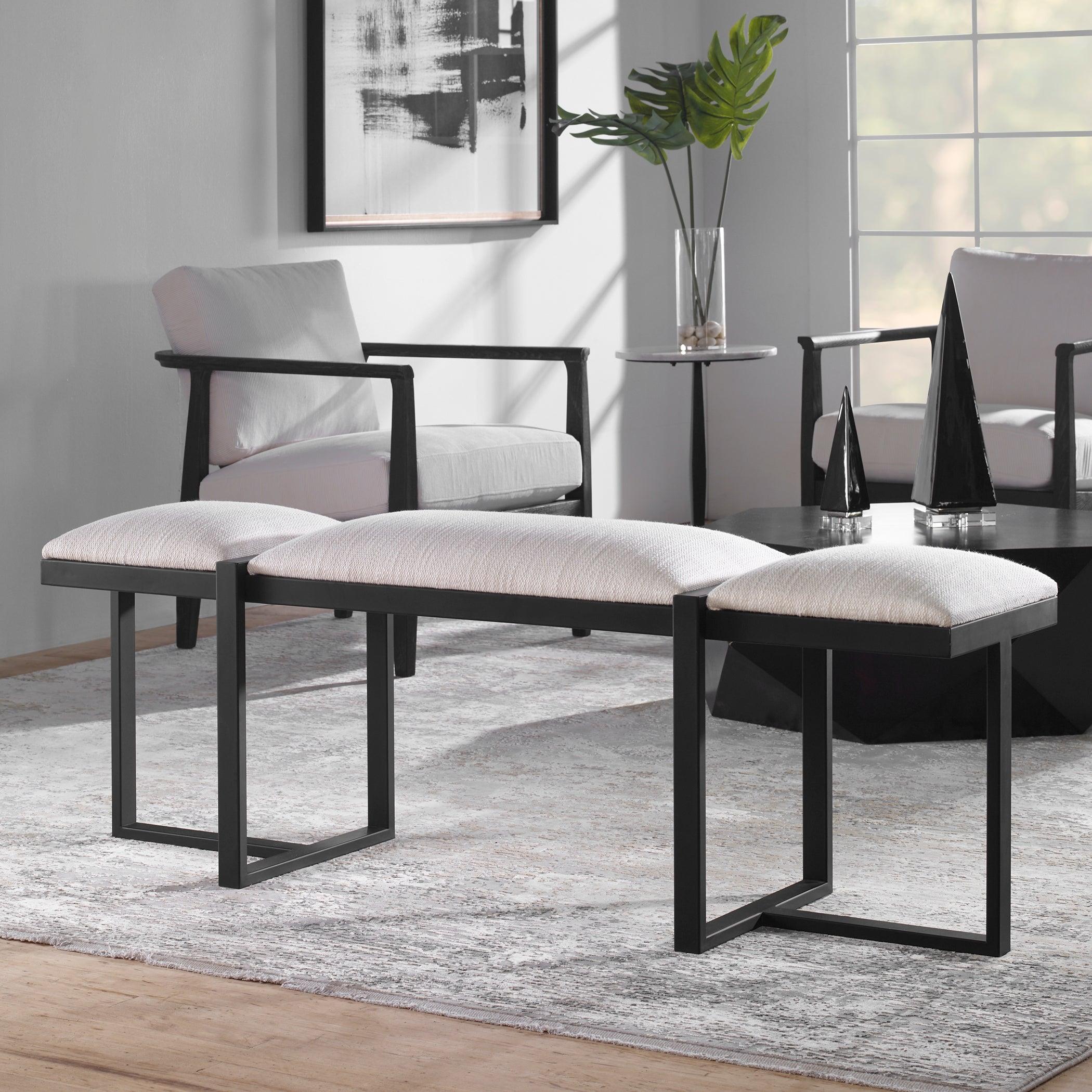 Triple Cloud Modern Upholstered Bench - Remutear
